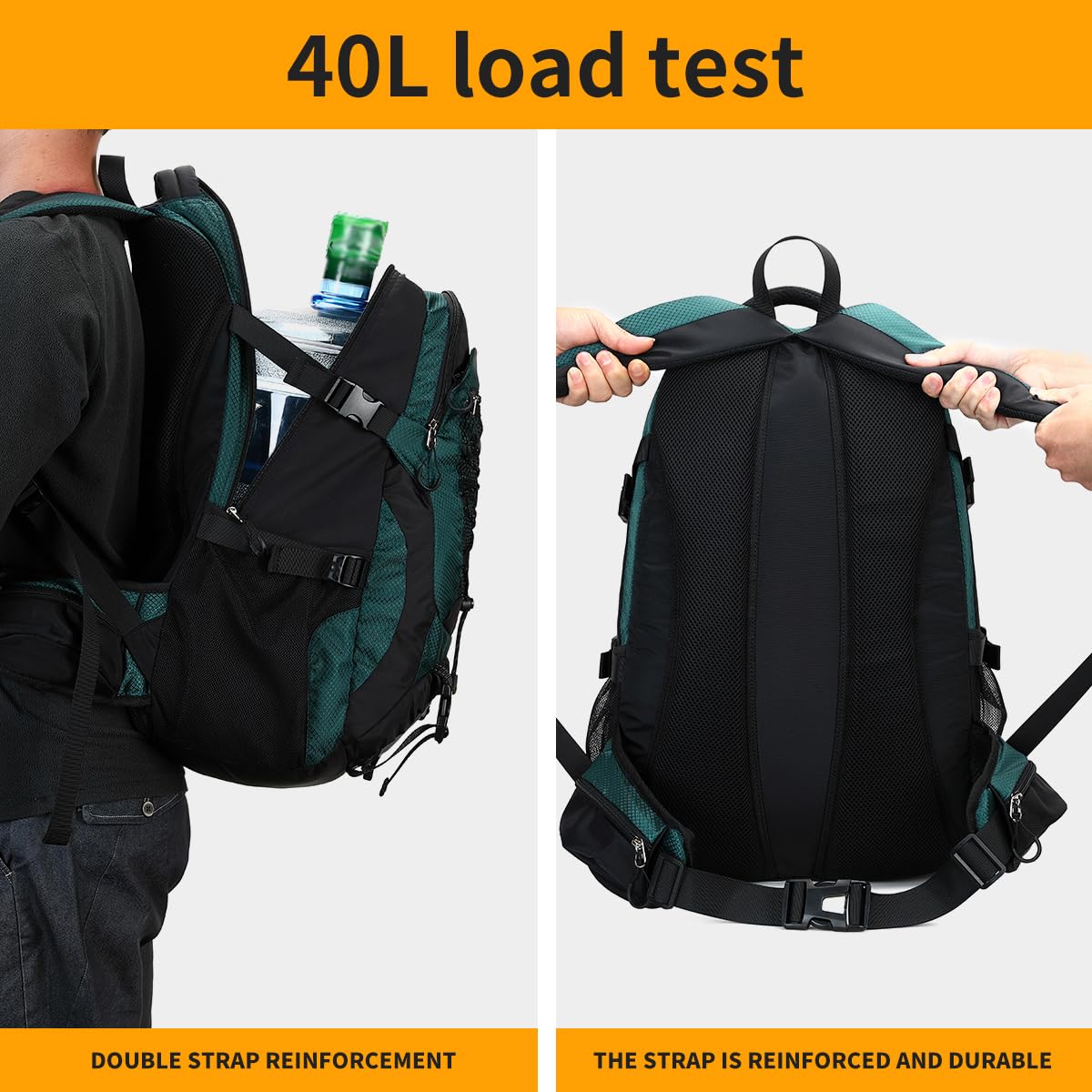 40L Waterproof Hiking Backpack - Lightweight Camping & Travel Daypack for Men & Women - Outdoor Adventures