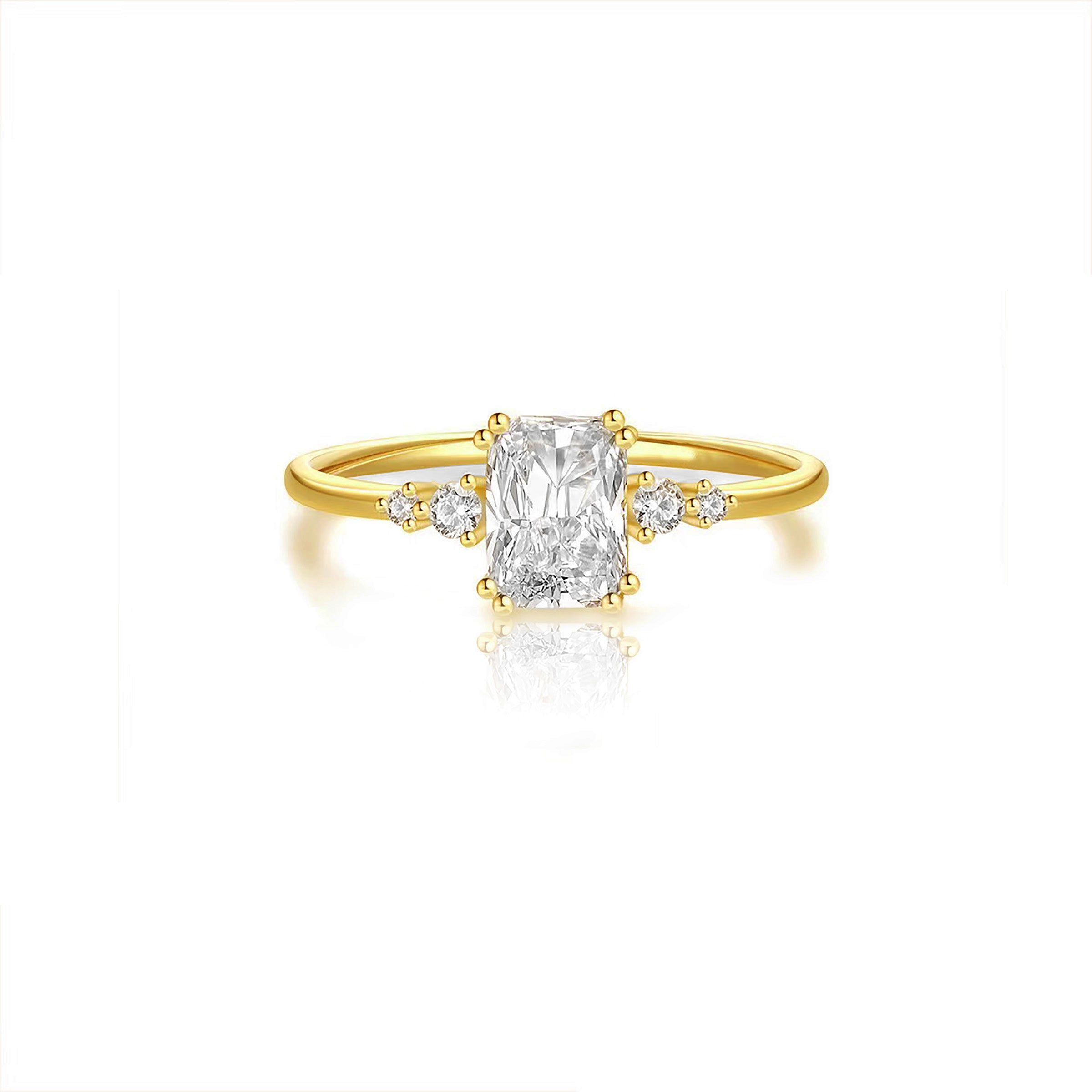 Radiant Cut Moissanite Memorial Ring for Ashes - Forever Treasured Keepsake Jewelry for Loved Ones | Perfect for Remembrance, Funeral & Special Occasions
