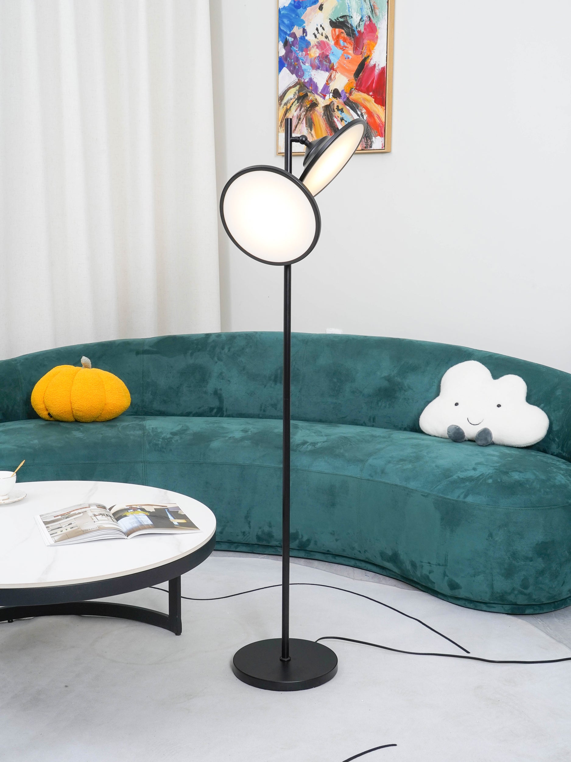 Modern Bulat Floor Lamp - Adjustable LED Standing Light for Living Room, Bedroom & Office - Bright & Energy Efficient Home Decor Lighting