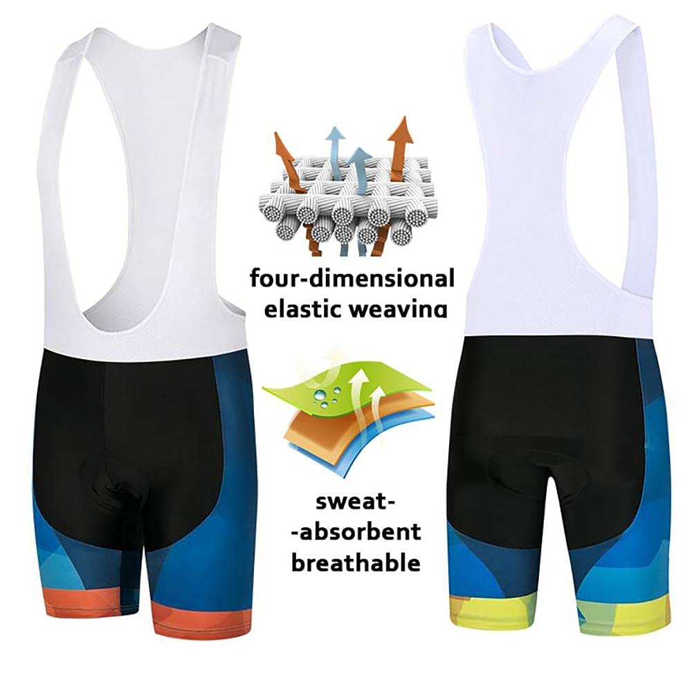 Men's Cycling Jersey & Bib Shorts Set - Quick-Dry, Full-Zip Road Bike Clothing Kit for Mountain & Road Biking | Perfect for Training, Racing & Outdoor Cycling Adventures