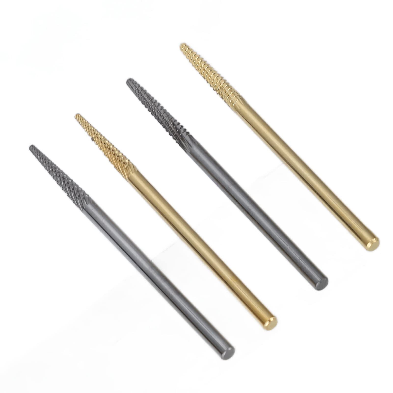 Professional 4pcs Tungsten Steel Nail Art Drill Bits Set for Manicure & Pedicure - Home Salon & Nail Care Essentials - Perfect for DIY Nail Art, Acrylics & Gel Extensions