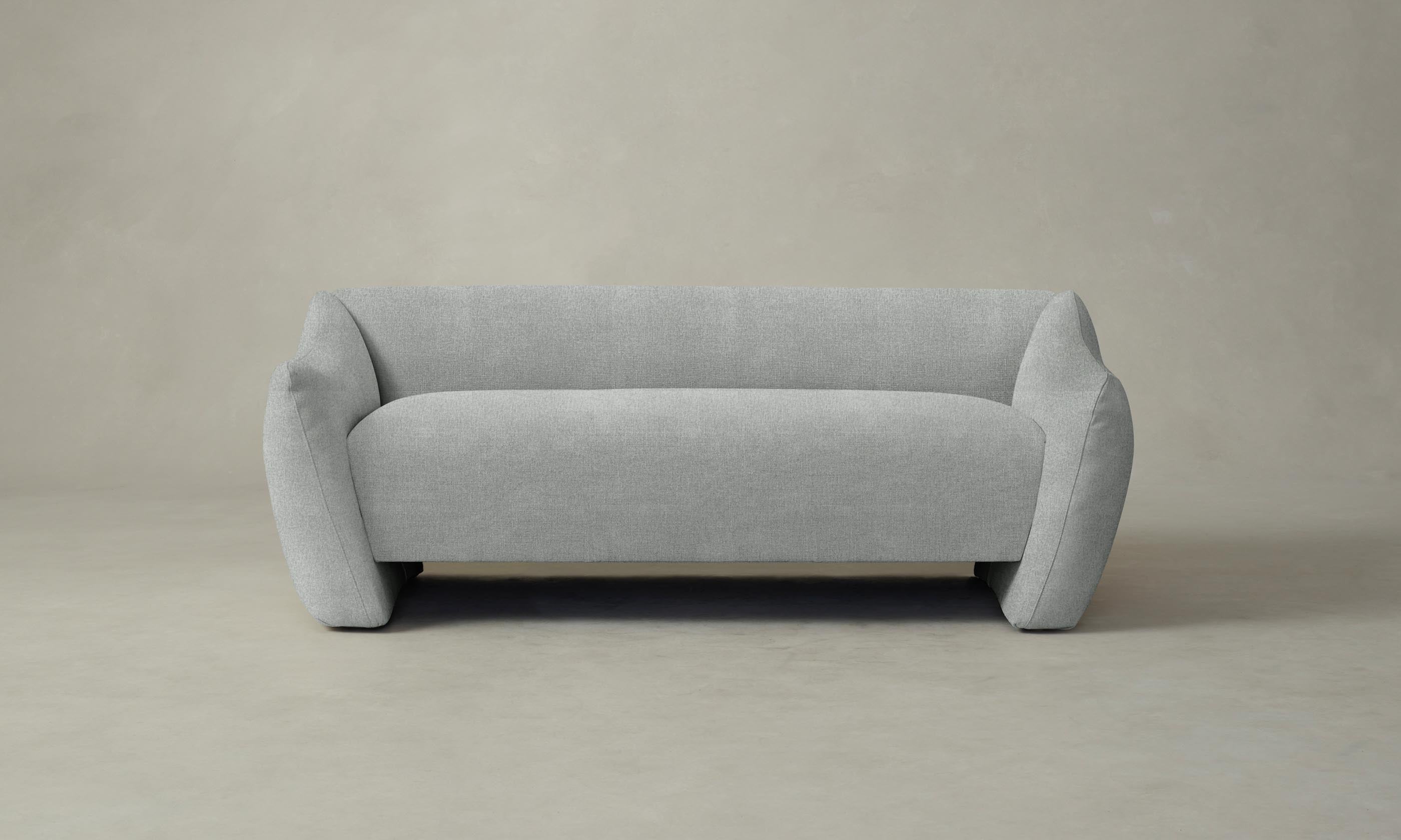 The Bond Settee Performance Mélange Weave Seaglass - Modern Sofa for Living Room, Lounge & Office - Comfortable Contemporary Furniture for Home Decor
