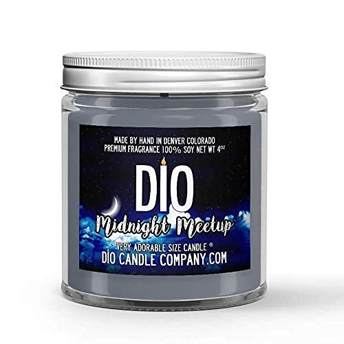 Midnight Meet Up Scented Soy Candle (4oz) - Moss Amber Oak Mist Fragrance for Relaxation, Meditation & Romantic Ambiance