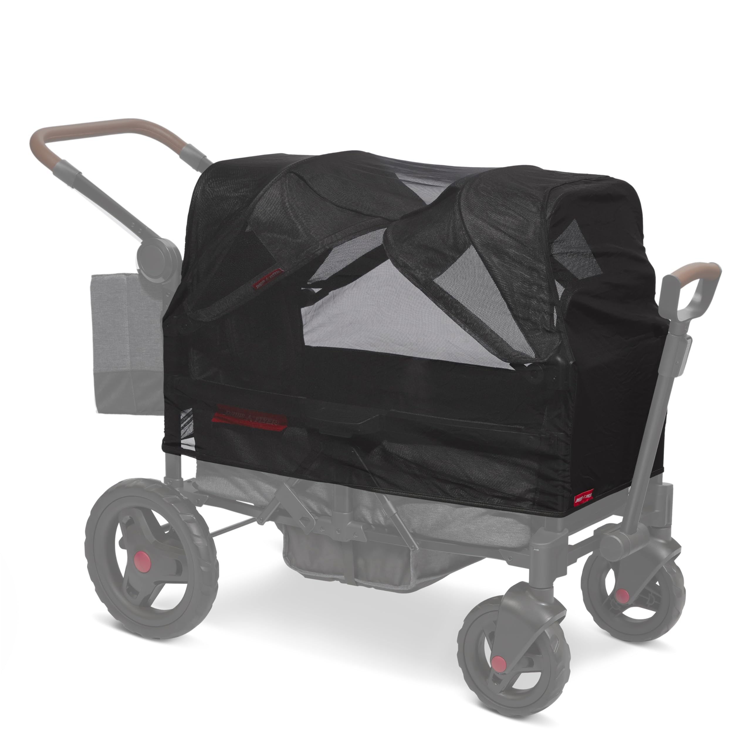 Radio Flyer Voya Stroller Wagon Mosquito Net Cover with Storage Bag - 2 Seater Bug Protection for Outdoor Adventures, Beach Trips & Park Visits