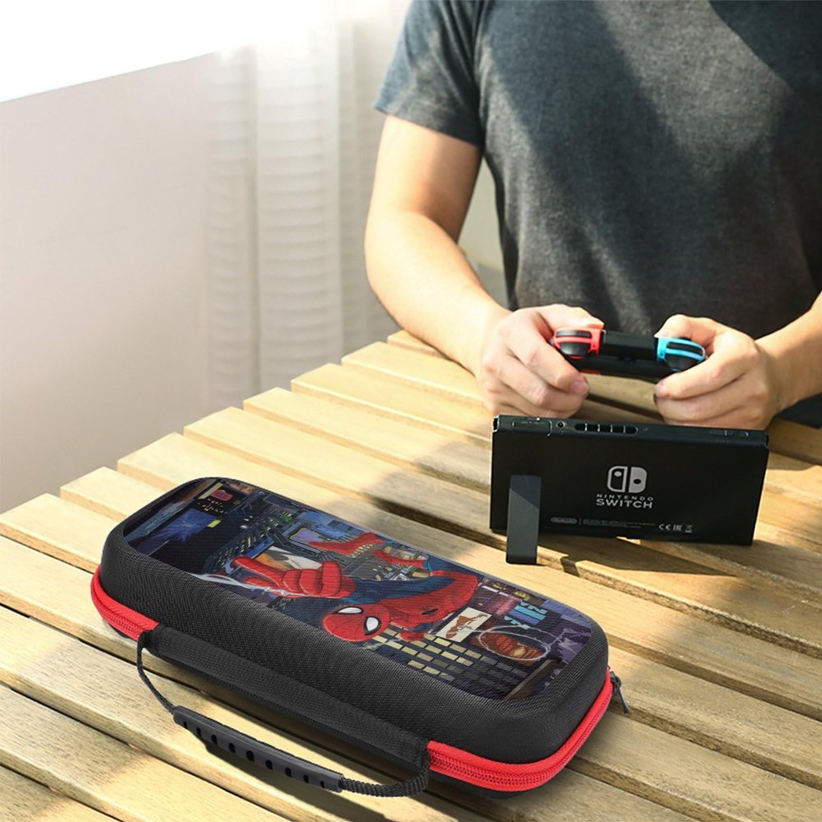 Premium Protective Case for Nintendo Switch OLED & Switch - Durable Travel Carrying Case with Extra Storage Space | Perfect for Gaming On-The-Go, Travel Protection & Accessories Organization