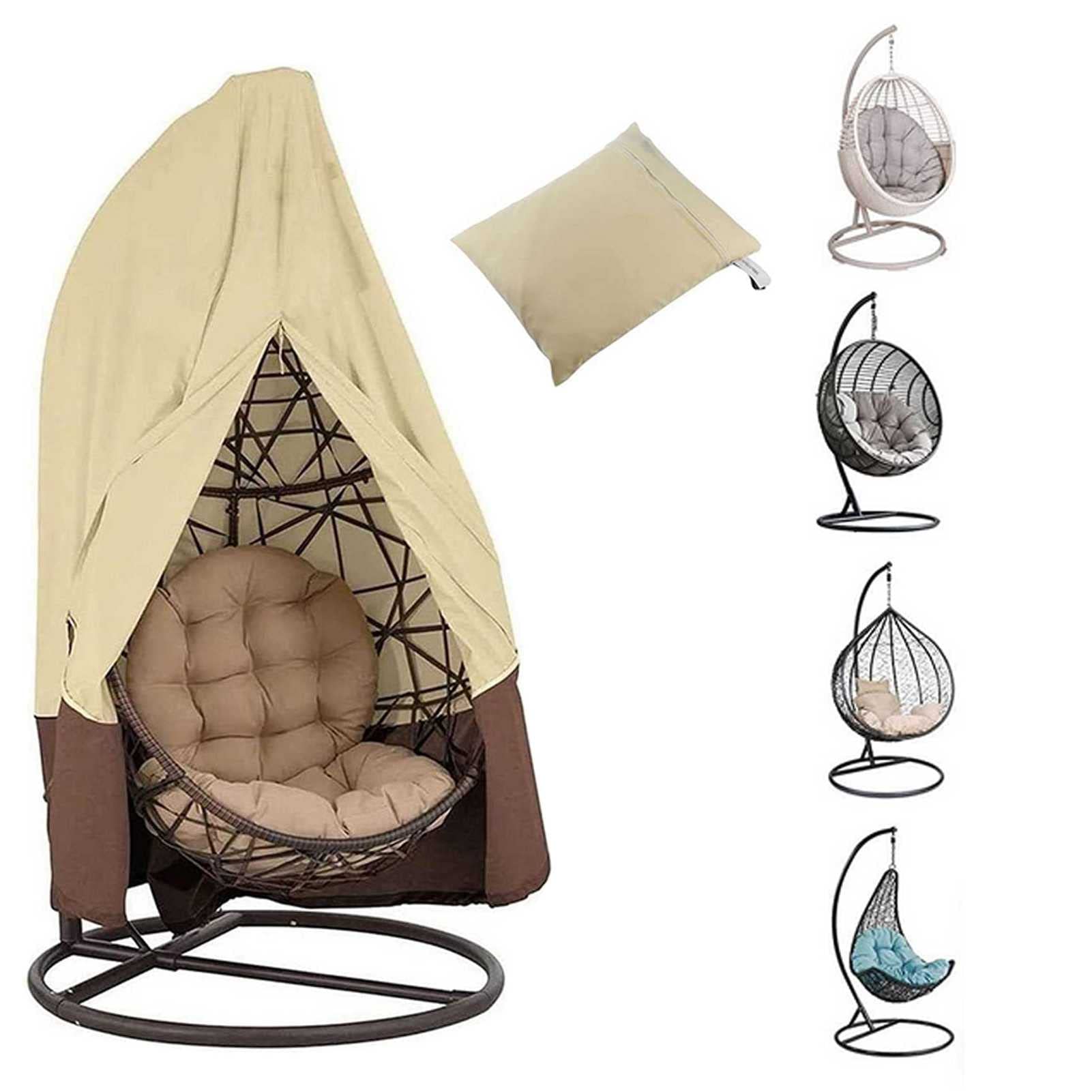 Durable Wicker Egg Swing Chair Cover with Zipper - Waterproof Patio Egg Chair Cover for Outdoor Hanging Chairs - Fits Most Single Swing Egg Chairs - Perfect for Porch, Garden, and Backyard Dust Protection