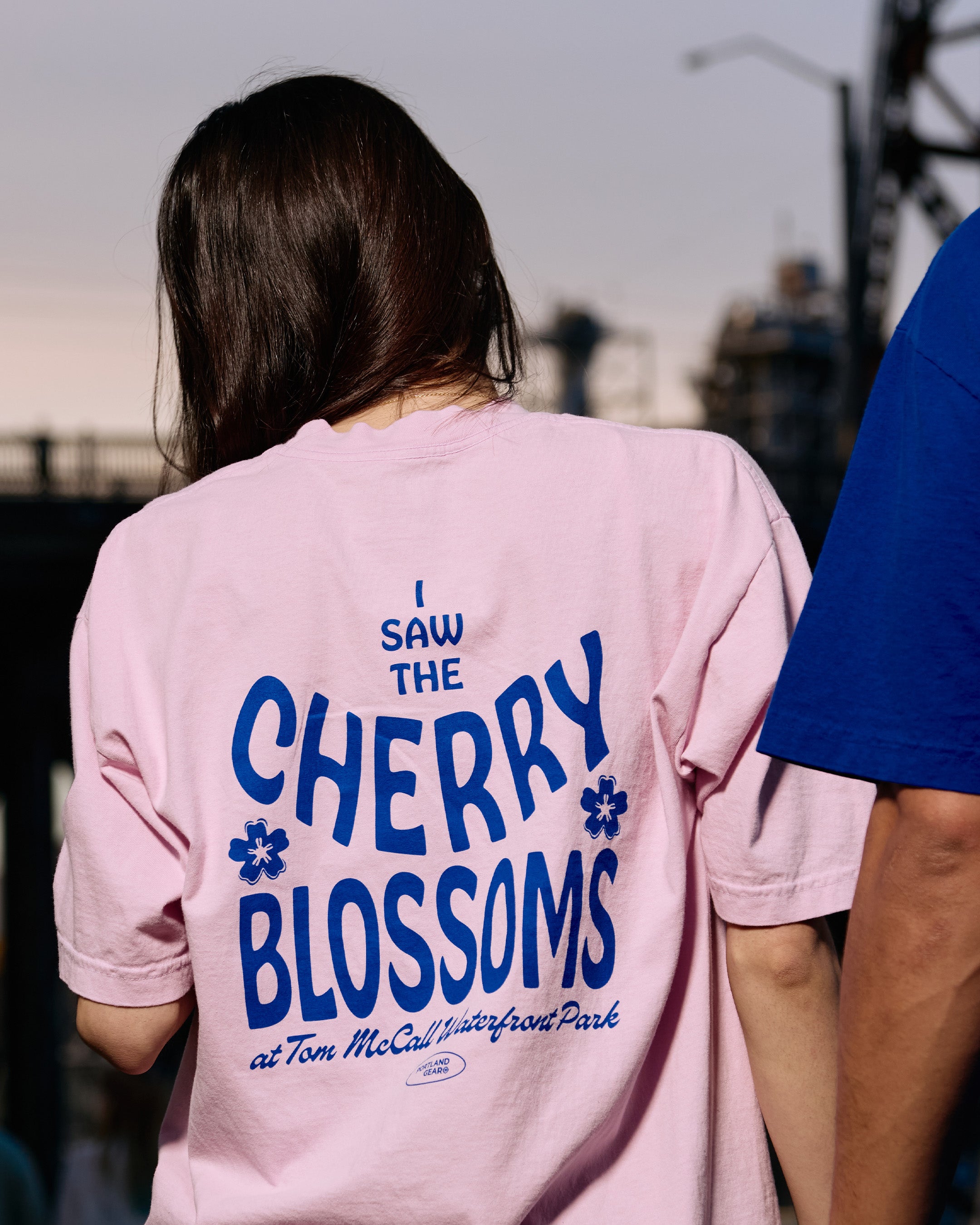 All American Waterfront Blossom T-Shirt - Soft Pink Cotton Tee for Women | Casual Wear, Summer Outfits & Beach Style