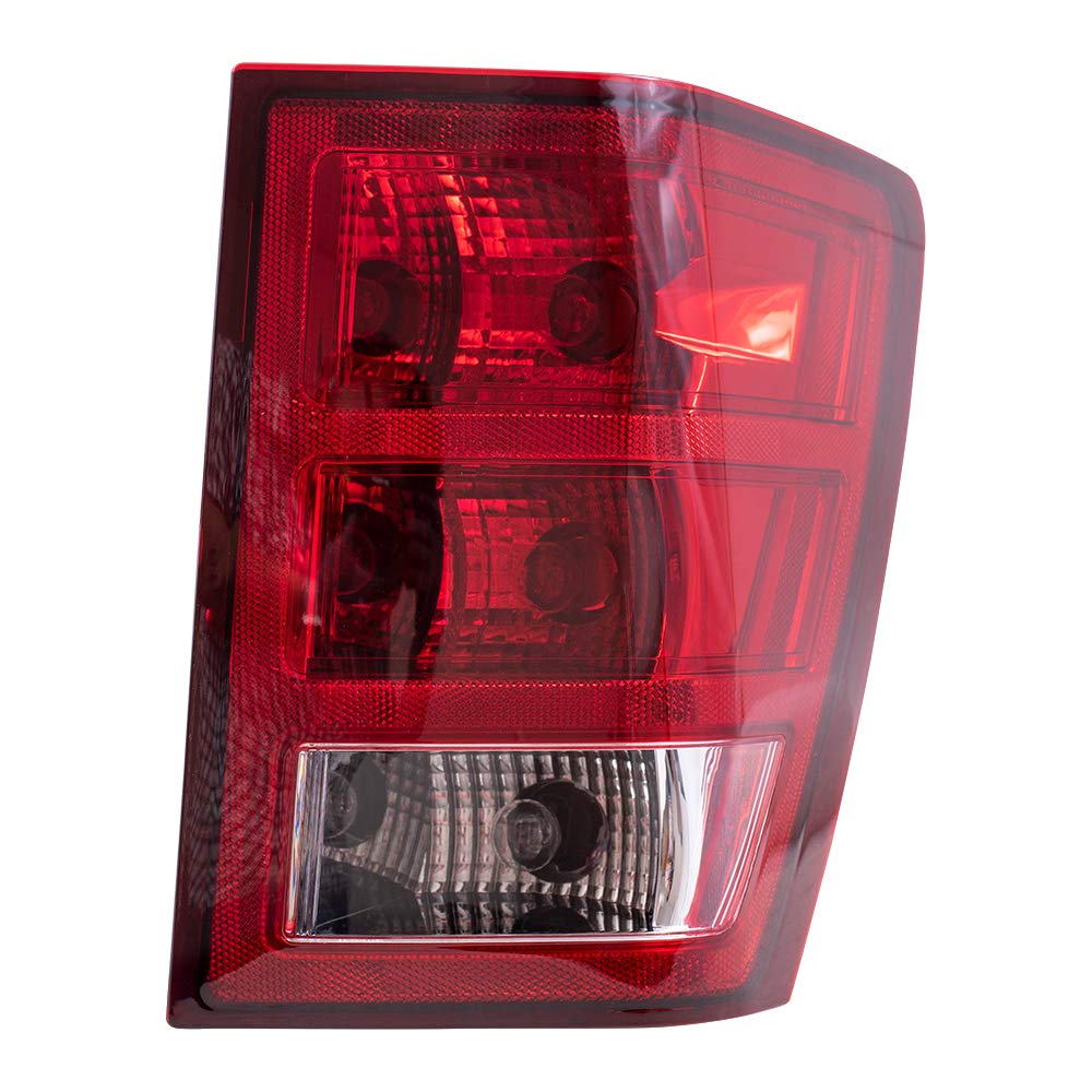 Brock Replacement Tail Light Set - Driver & Passenger Side with Bulb Sockets & Wiring Harness - Compatible with 2005-2006 Jeep Grand Cherokee (Part# 55156615AF, 55156614AF) - Easy DIY Installation for Headlight Restoration & Night Driving Safety