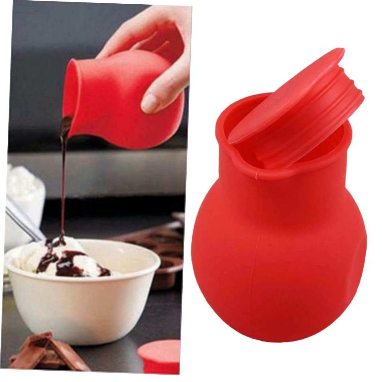 Premium Silicone Chocolate Melting Pot - Microwave Safe Butter Warmer & Sauce Heater for Baking, Candy Making, Coffee Creamer & Hot Chocolate - Ideal for Home Kitchen & Professional Bakeries