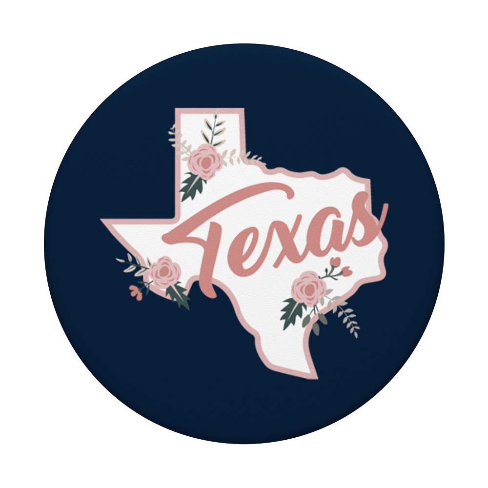 Texas State Floral Rose PopSockets Swappable PopGrip - Cute Phone Grip & Stand for iPhone, Samsung | Perfect for Travel, Work & Daily Use