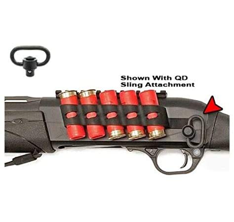 GG&G GGG-2211 Remington TAC-13 12 Gauge 5-Shot Shotgun Side Saddle with Rectangular Swivel - Black | Tactical Shotgun Accessory for Home Defense & Hunting