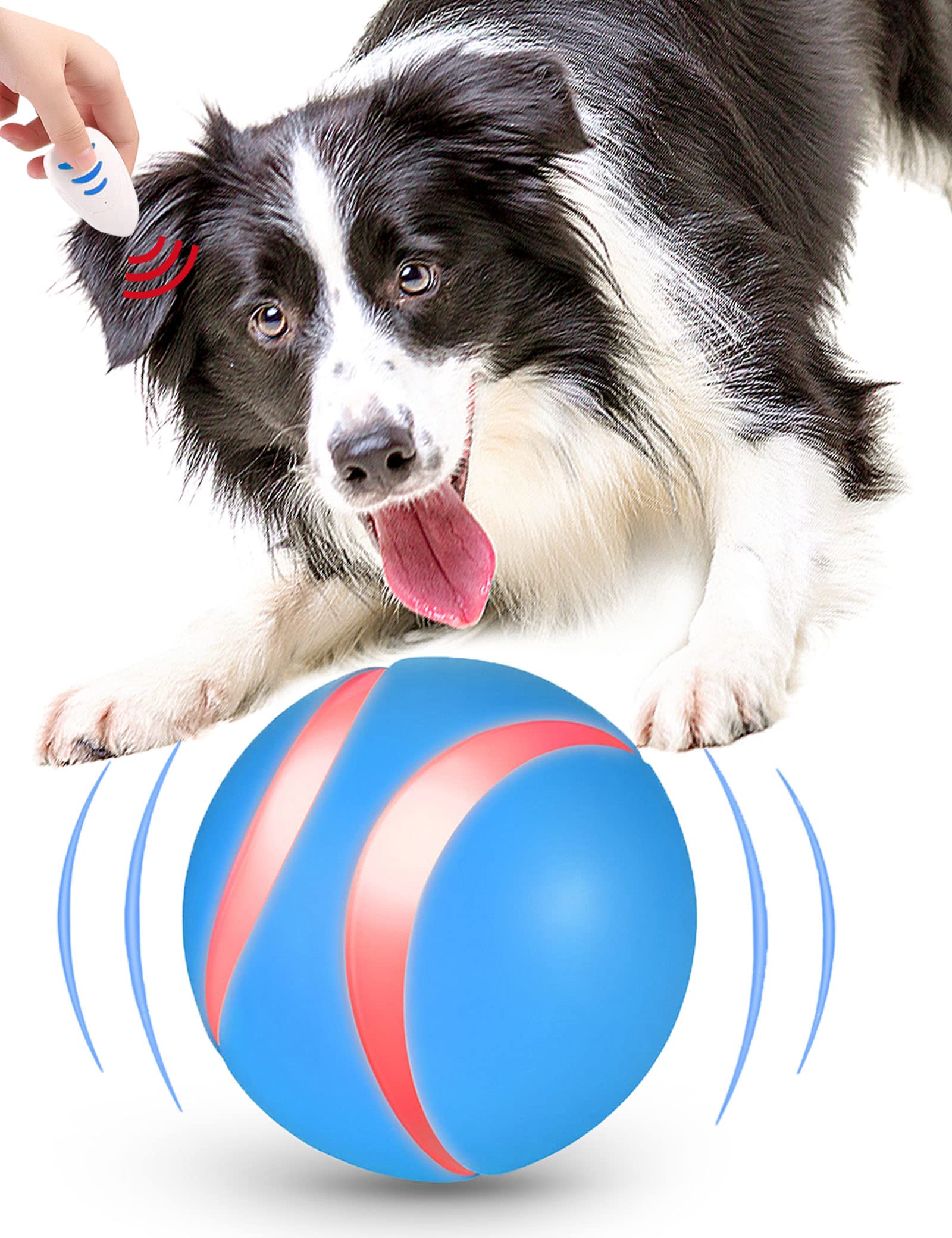 Rechargeable Remote Control Dog Ball Toy with LED Light - Interactive Automatic Rolling Pet Ball for Dogs & Cats - Smart Exercise & Entertainment Toy for Puppies - Perfect for Indoor Play, Training, and Keeping Pets Active
