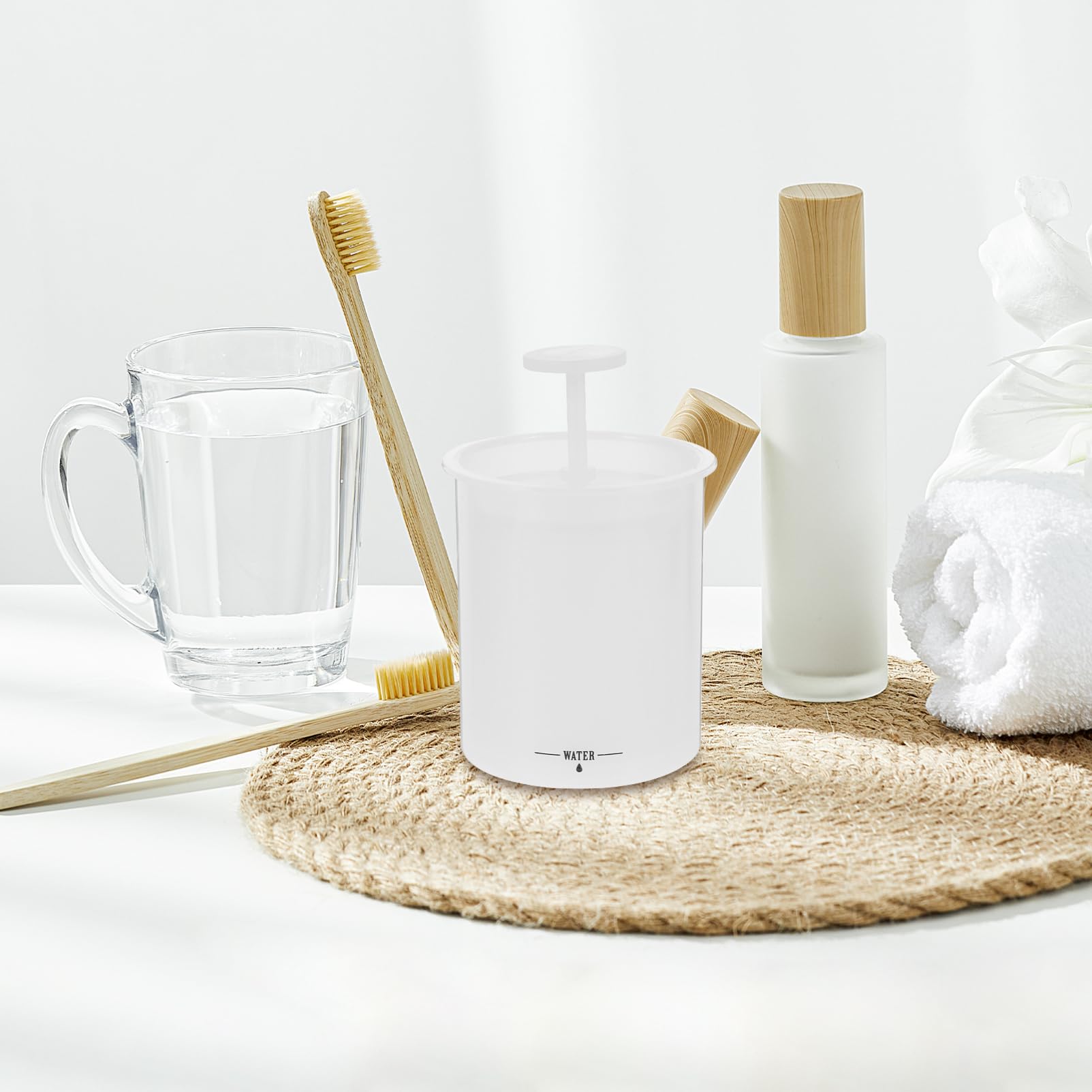 2PCS Facial Foam Maker Machine - Bubble Foam Cup for Deep Cleansing, Skincare & Face Wash - Plastic White | Perfect for Daily Facial Cleansing, Spa & Beauty Routine