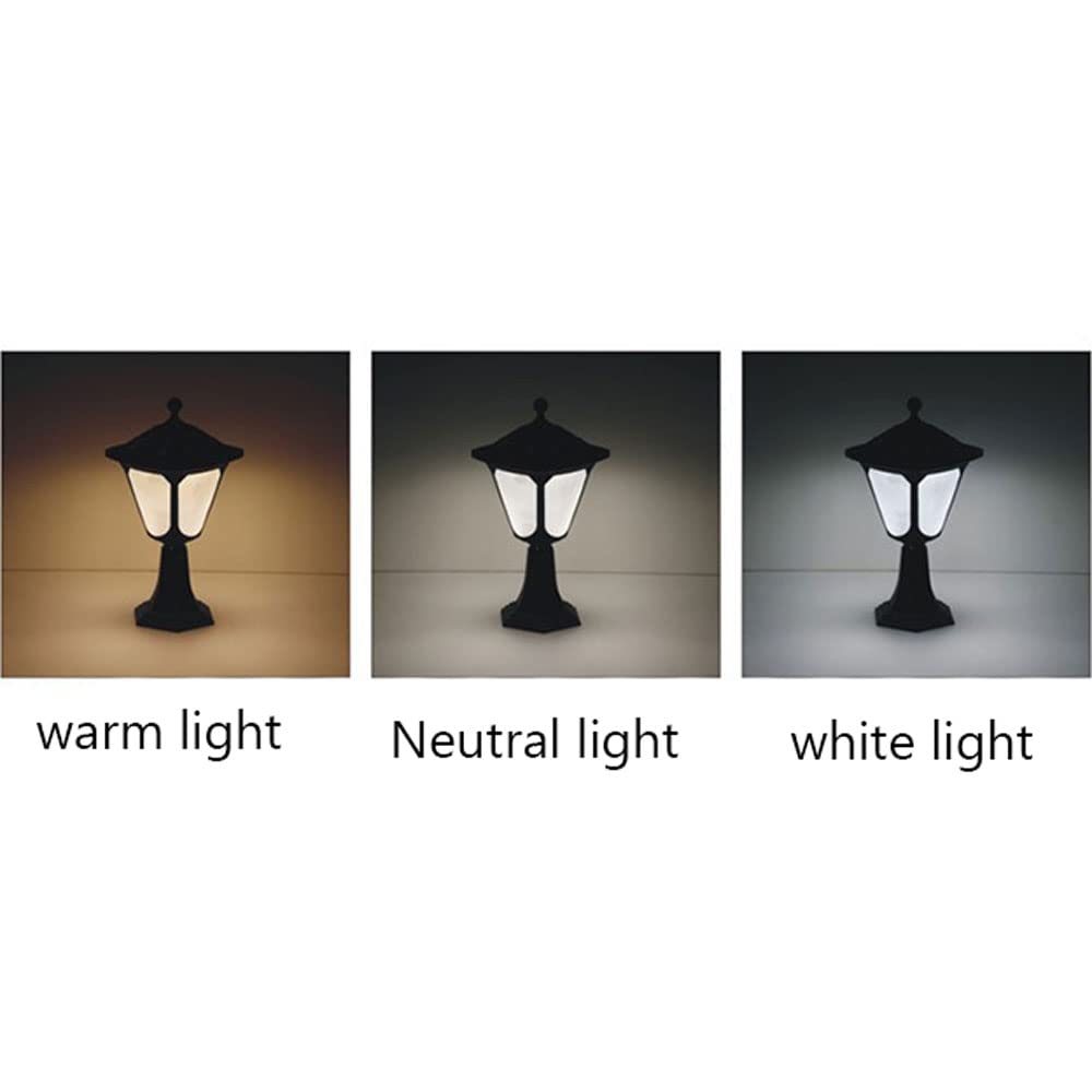 Solar Post Lantern Lights - Waterproof Outdoor LED Column Lamps for Garden, Yard, Terrace & Villa Decor | Weather-Resistant Solar Powered Landscape Lighting for Pathways, Driveways & Patios