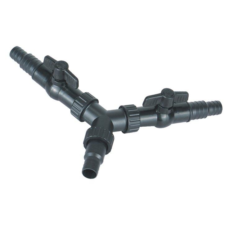 3-Way Y Pond Hose Connector with Adaptor Taps (20mm/25mm) - Perfect for Garden Watering, Aquarium Maintenance & Outdoor Irrigation Systems