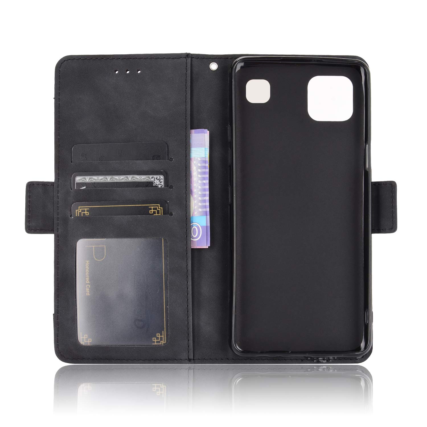 Premium PU Leather Flip Cover Case for LG K92 5G / LMK920AM - Slim Protective Phone Case with Card Slots (Black) | Perfect for Business Professionals & Daily Use