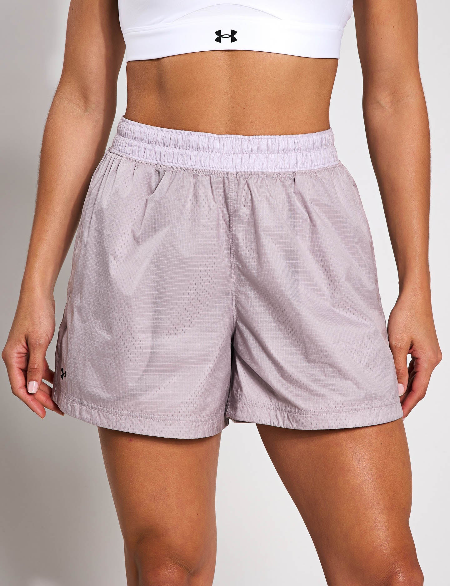 Rival Woven Shorts for Men - Lightweight & Breathable Grey Dawn/Black Color - Perfect for Gym, Running, and Casual Wear