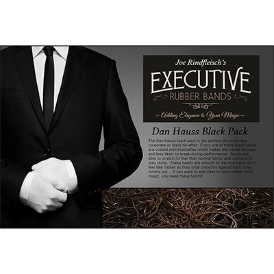 Executive Rubber Bands Magic Trick - Black Pack for Office & Party