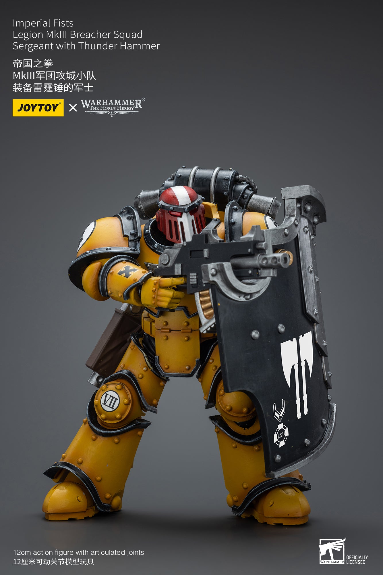 JOYTOY 1/18 Scale Warhammer The Horus Heresy Imperial Fists Legion MkIII Breacher Squad Action Figure - Collectible Model for Tabletop Gaming & Display
