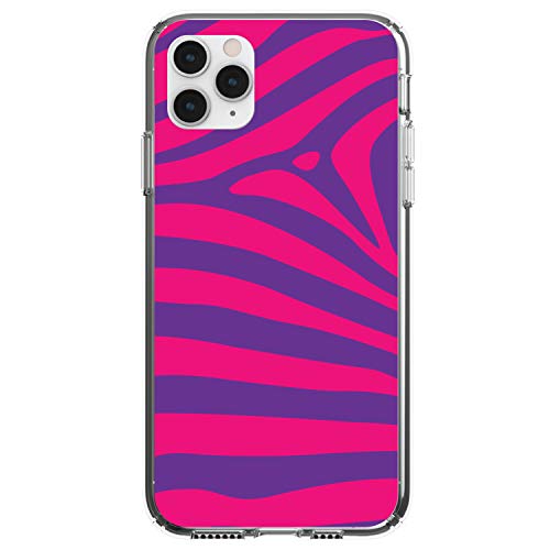 Purple Hot Pink Zebra Skin Stripes On Clear Case