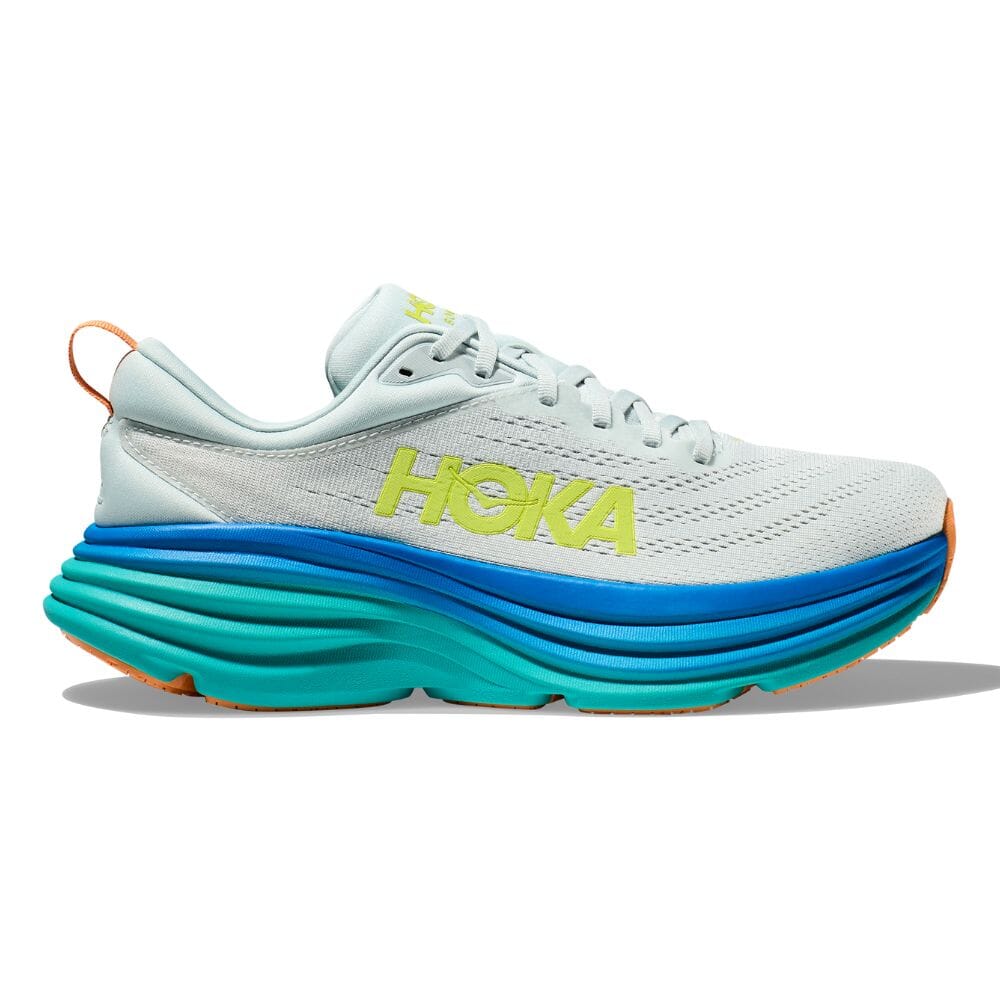 Hoka Men's Bondi 8 Running Shoes - Lightweight Cushioned Sneakers for Marathon, Jogging & Walking - Breathable Mesh Upper with Maximum Support & Comfort