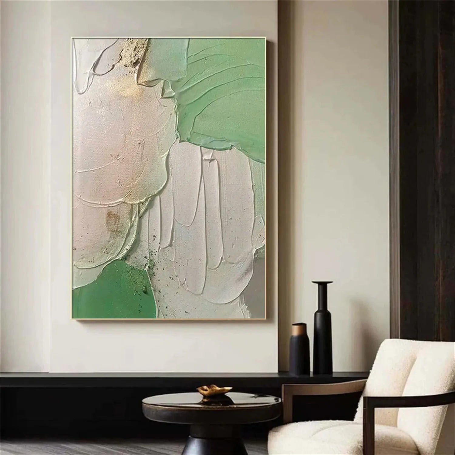 Blue & Green Abstract Wall Art Canvas Print #BG082 - Modern Home Decor for Living Room, Bedroom & Office