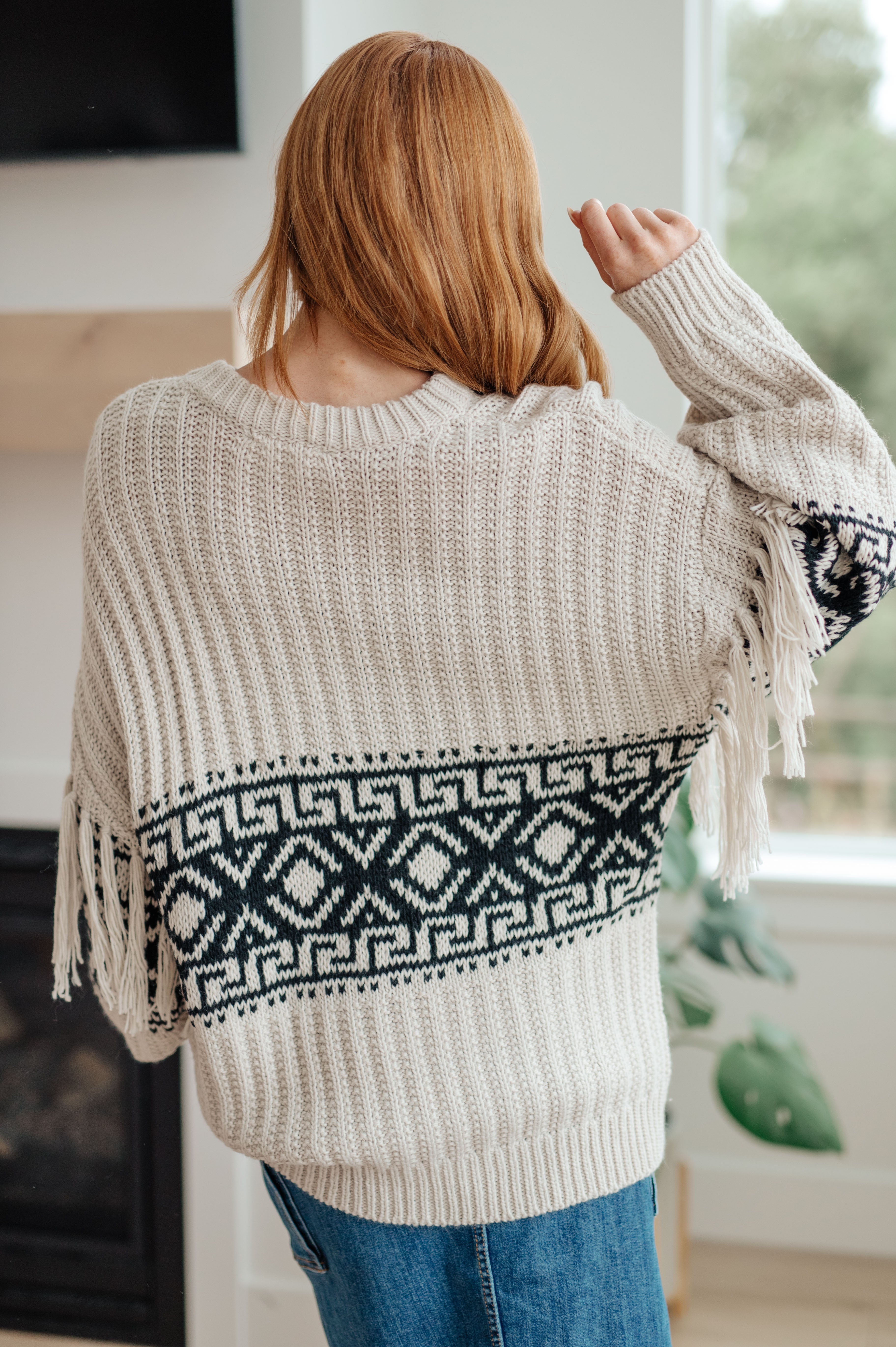 Stylish Fringe Detail Sweater for Women - Trendy Knit Pullover with Boho Chic Design | Perfect for Casual Outfits, Fall Layering & Cozy Winter Wear
