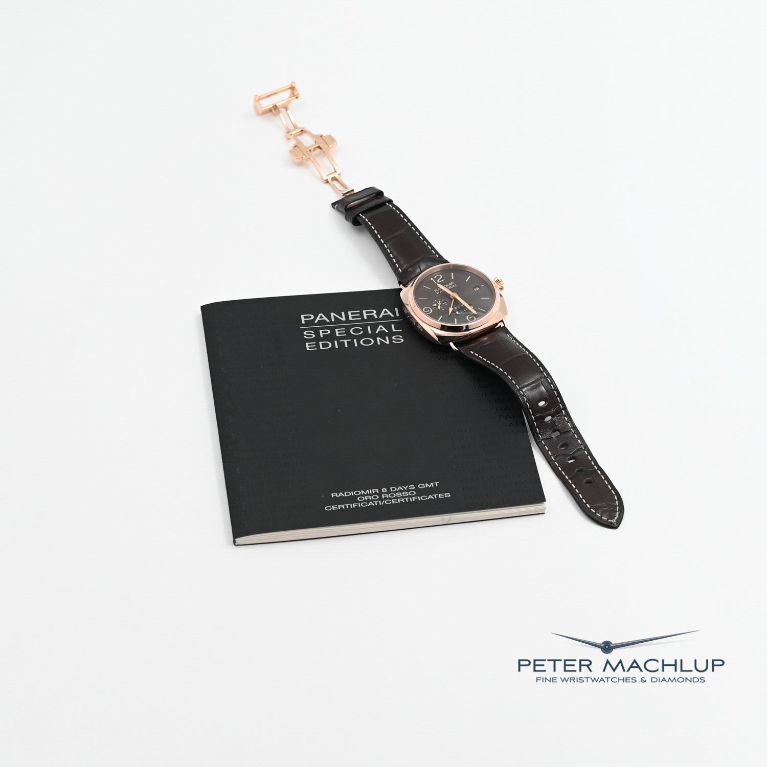 Panerai Radiomir 45 GMT Automatic Men's Watch - Luxury Stainless Steel Dive Watch with Date Function - Perfect for Business, Travel & Water Sports