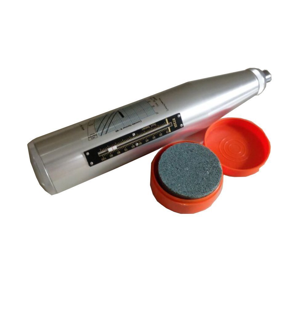 HT-225 Portable Concrete Rebound Tester Hammer - Digital Schmidt Hammer with 10-60MPa Range | Black Instrument Case | for Concrete Strength Testing on Construction Sites & Building Inspections