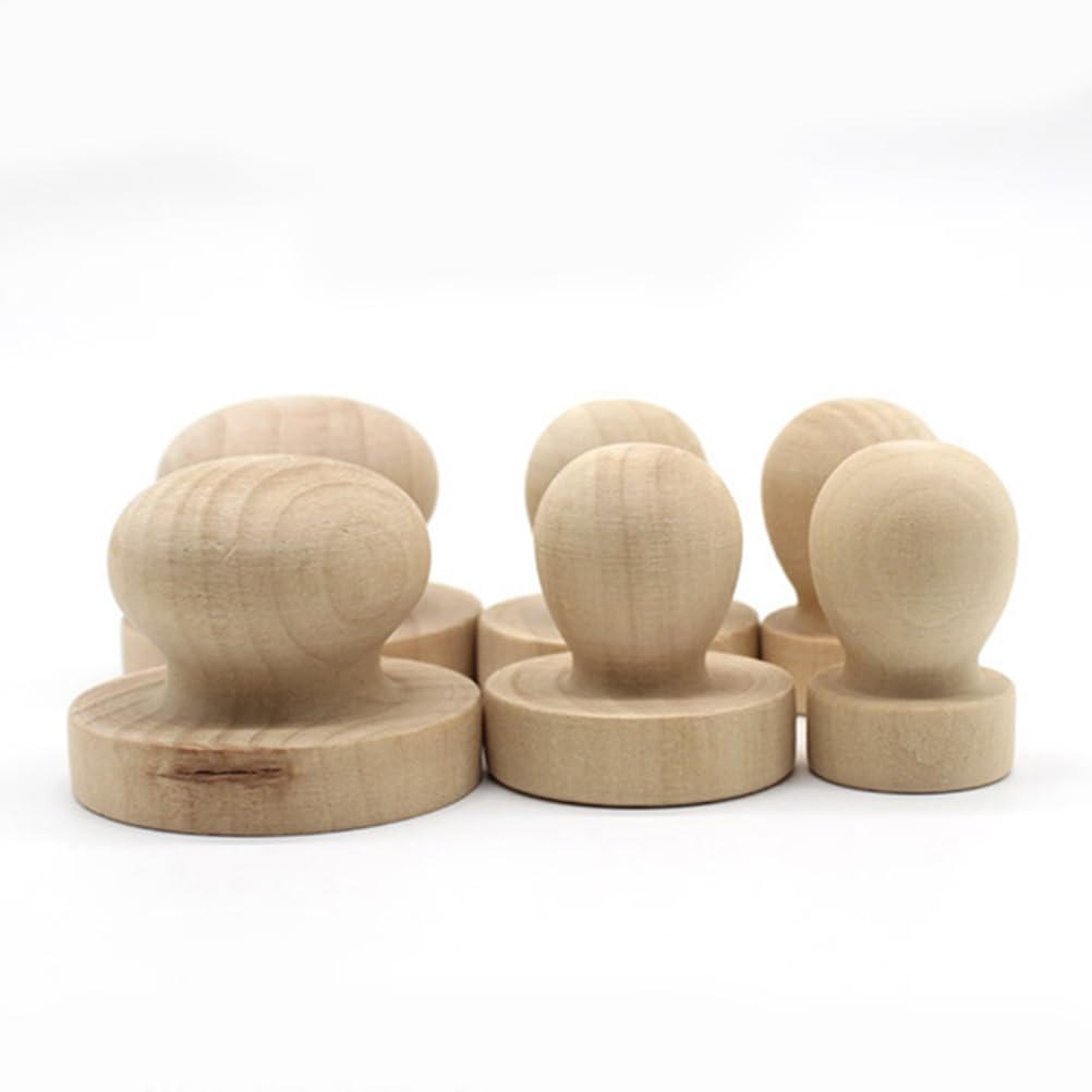 Healifty 5pcs 3.8cm Wooden Knobs for Drawers & Cabinets - DIY Craft & Scrapbooking
