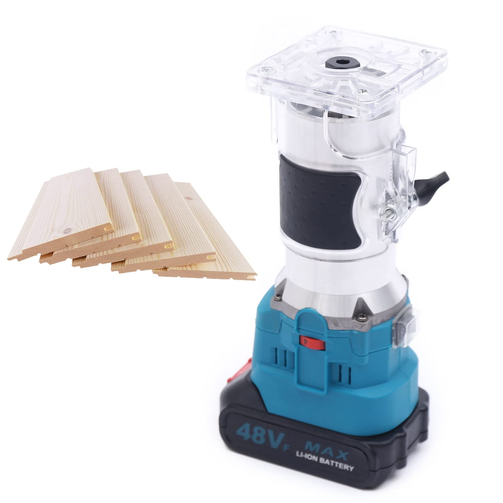 Electric Wood Trimmer Router Kit - Cordless Power Tool for Woodworking, Carving, Grooving, Drilling & Edge Planing | Includes Battery & Charger | Perfect for DIY Projects, Furniture Making & Home Renovation