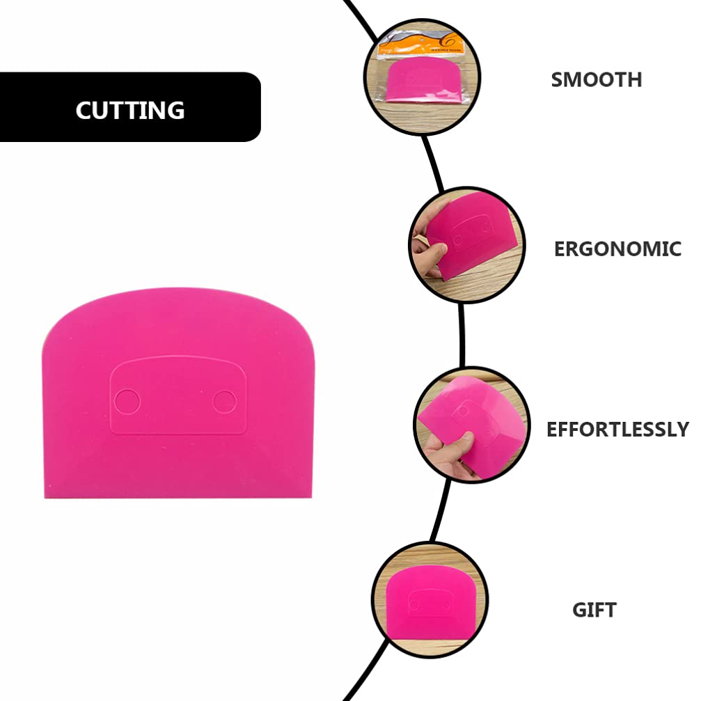 DOITOOL 10-Piece Cake Decorating Tool Set - Dough Scraper, Icing Smoother, Bread & Pizza Spatula for Baking, Cake Side Decorating - Perfect for Home Bakers & Professional Chefs (Rosy Size S)