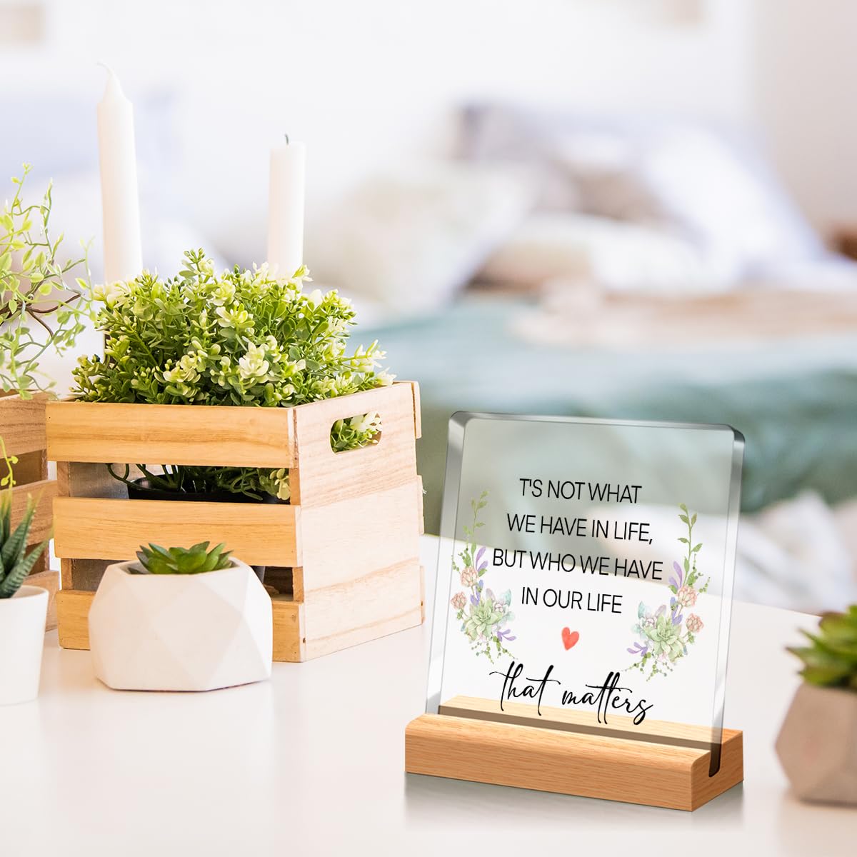 Inspirational Acrylic Desk Sign - Little Reminders Positive Message Plaque for Office & Home Decor | Motivational Gift for Women, Friends & Coworkers | Perfect for Workstations, Study Areas & Gift Giving