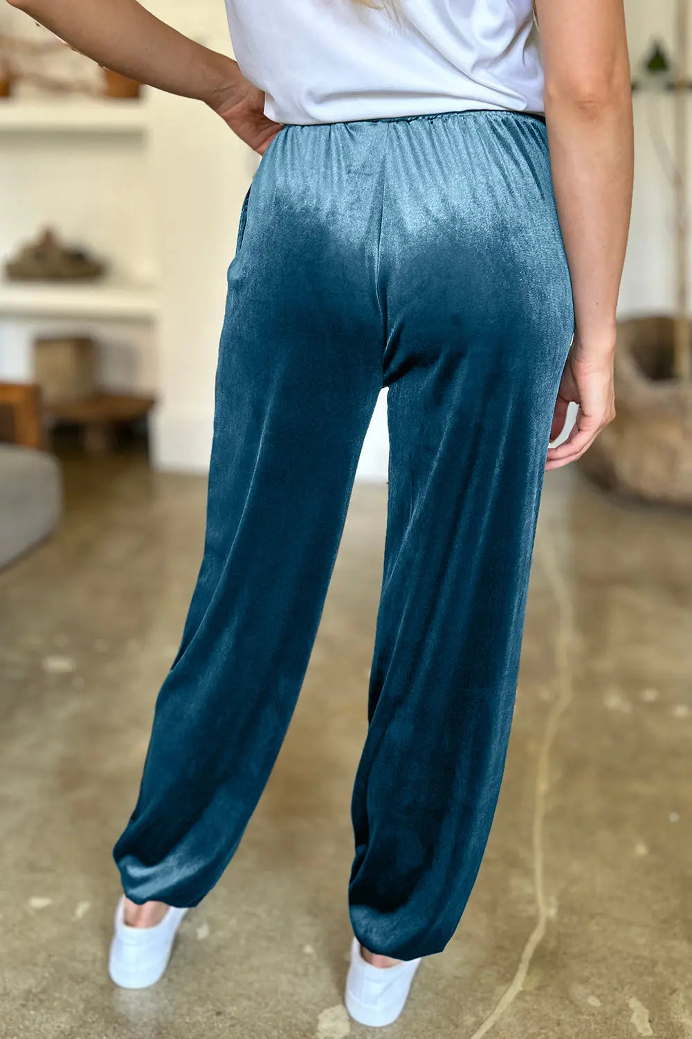 Comfortable Stretch Pocketed Elastic Waist Joggers for Women - Soft Lounge Pants for Running, Yoga & Casual Wear