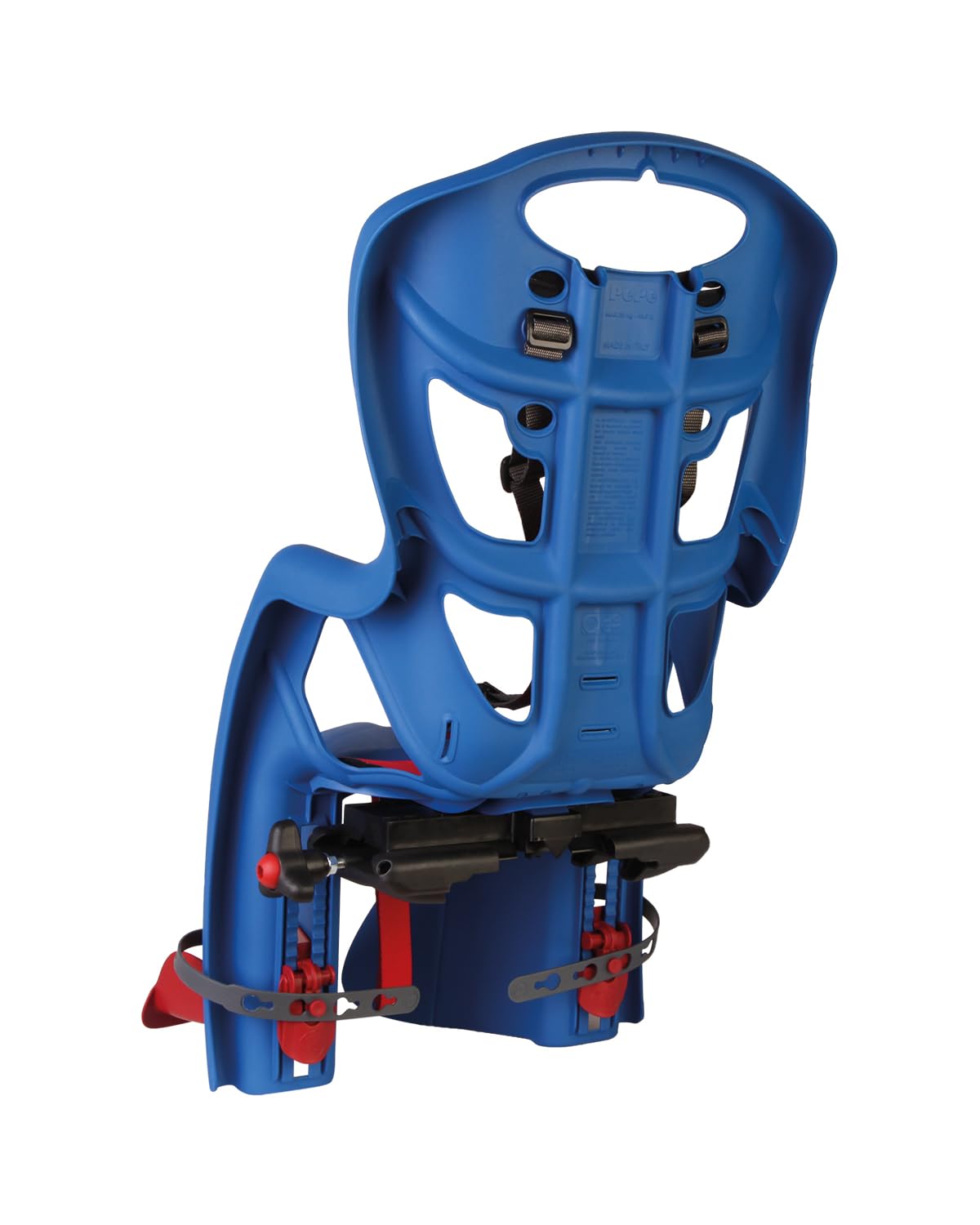 Pepe Premium Blue Kids Bike Seat Carrier - Adjustable Clamp with Rack Mount - Made in Italy - Perfect for Family Cycling & Outdoor Adventures