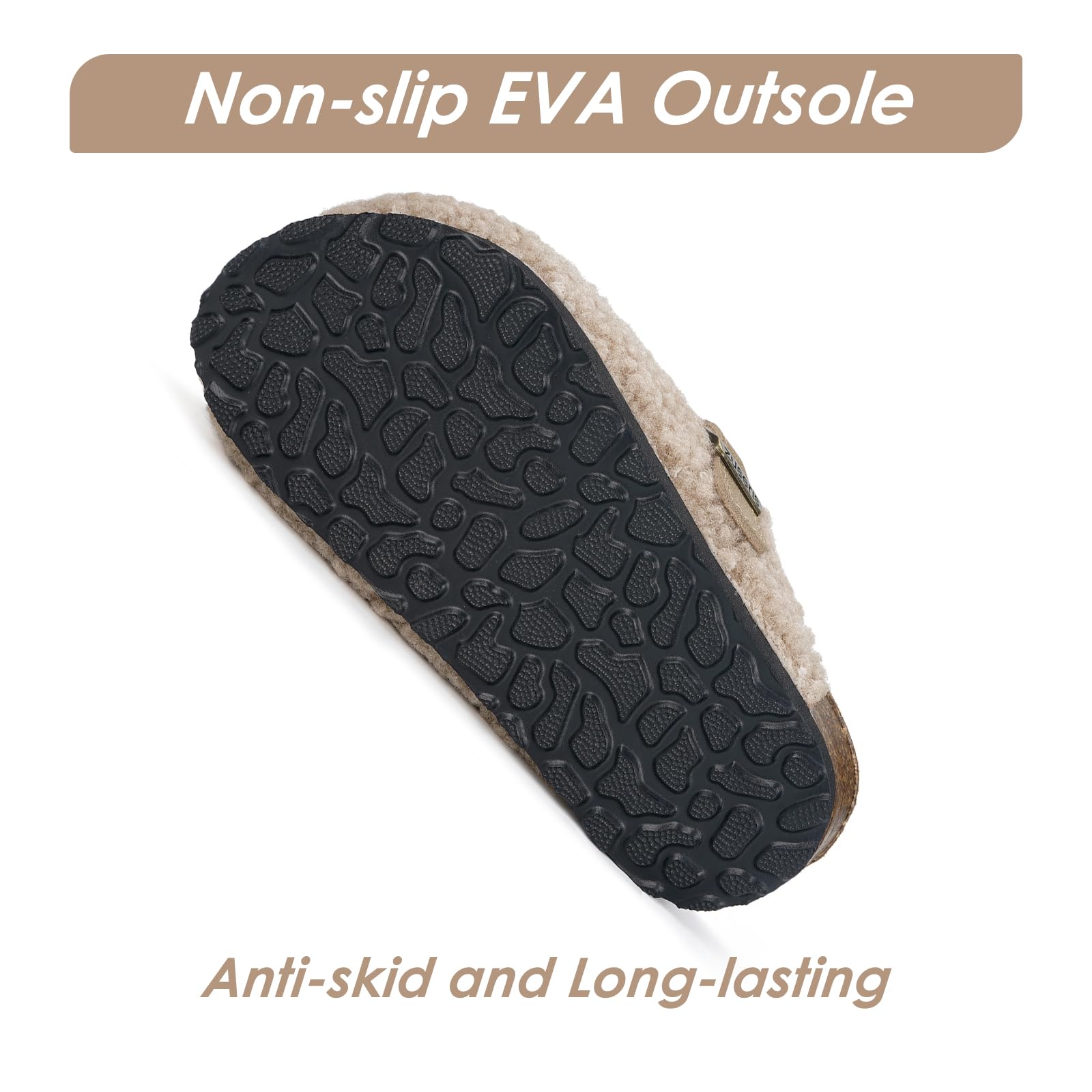 **Toddler Fuzzy Clog Slippers for Boys & Girls - Adjustable Strap, Cork Footbed, Fleece-Lined Mules - Perfect for Indoor Play, Preschool & Cozy Home Wear**