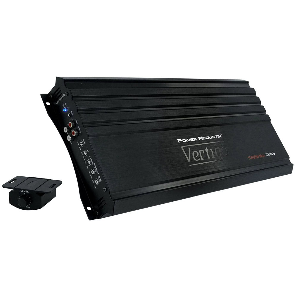 Power Acoustik VA1 10000D 10000W Mono Block Class D Car Amplifier with Bass Remote - High Power Audio System for Car, Truck & SUV Stereo Upgrade