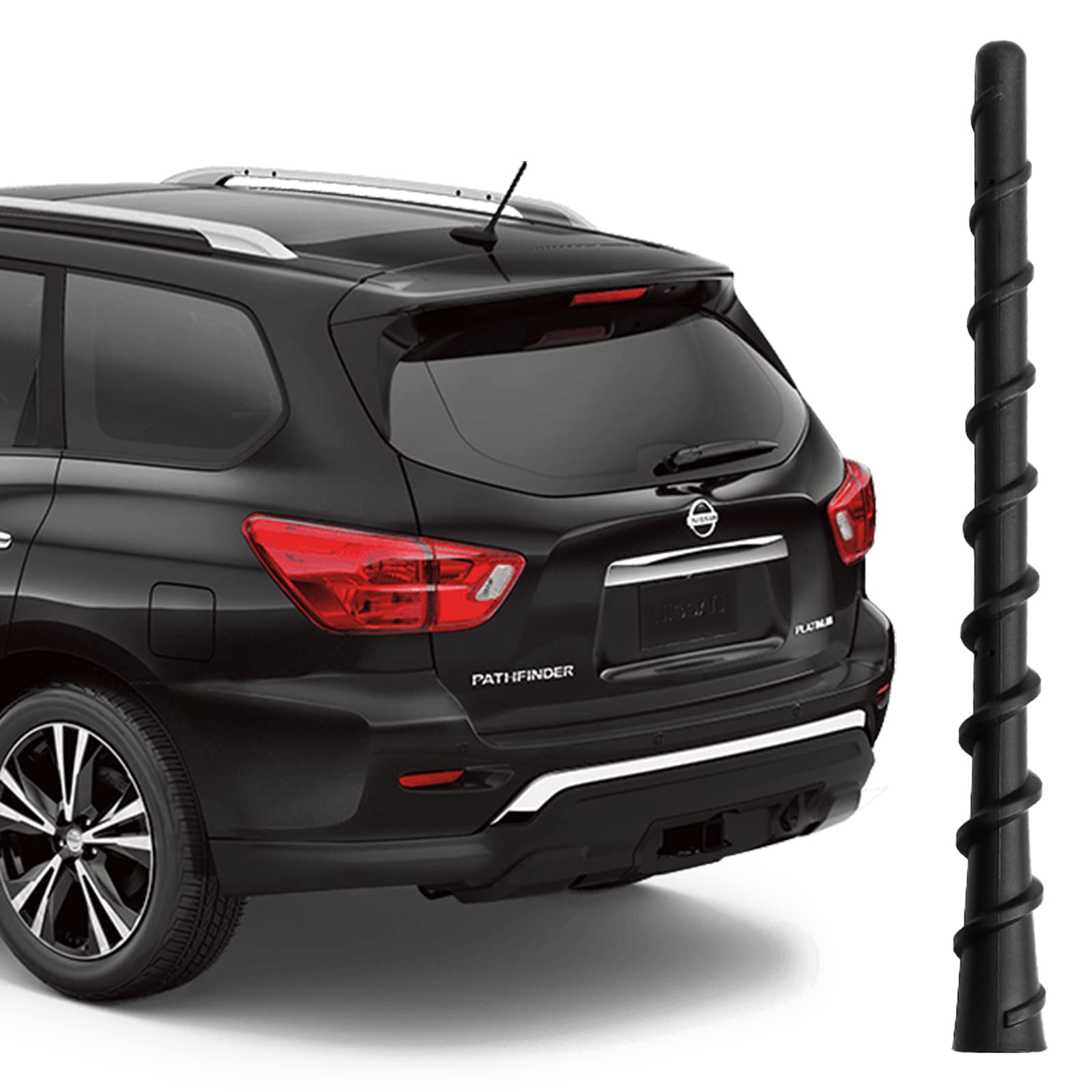 **KSaAuto 7 Inch Replacement Car Antenna Mast - Compatible with Nissan Pathfinder, Rogue, Murano, Cube, Juke, Versa, Kicks, Leaf, 370Z, 350Z, NV200 (2003-2023 Models) - Durable Radio Antenna for Enhanced FM/AM Signal Reception**    *(Perfect for Road Trips, Daily Commutes, and Improved Radio Clarity in Your Nissan Vehicle)*