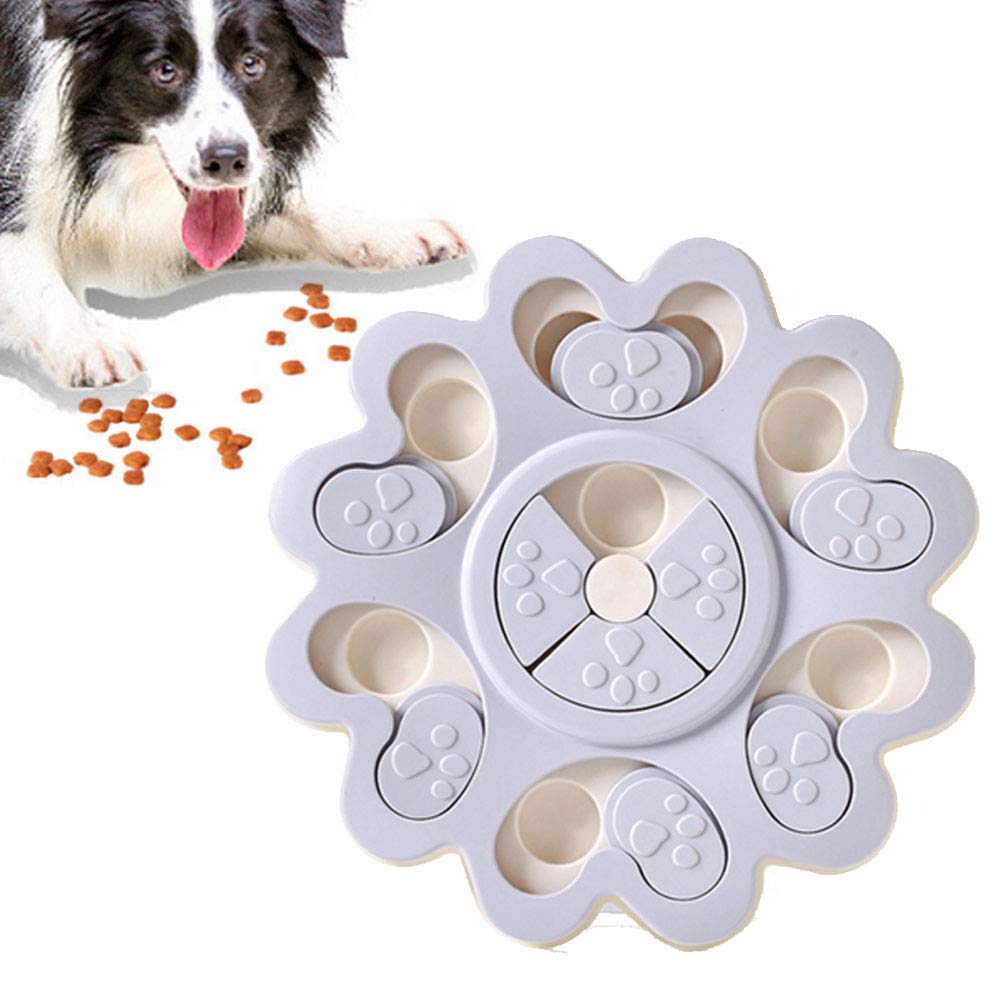 Interactive Dog Puzzle Toy for Treat Dispensing - Pet Intelligence Training Feeder for Mental Stimulation - Improve Your Dog's IQ with This Gray Treat Dispenser - Perfect for Boredom Relief & Training Sessions at Home