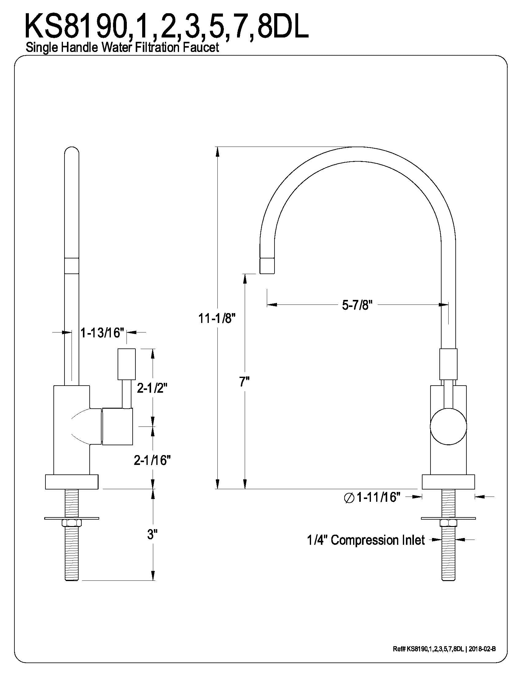 Concord Single Handle Water Filtration Faucet - Lead-Free Chrome Finish for Clean Drinking Water | Perfect for Kitchen Sink, RV, and Office Use