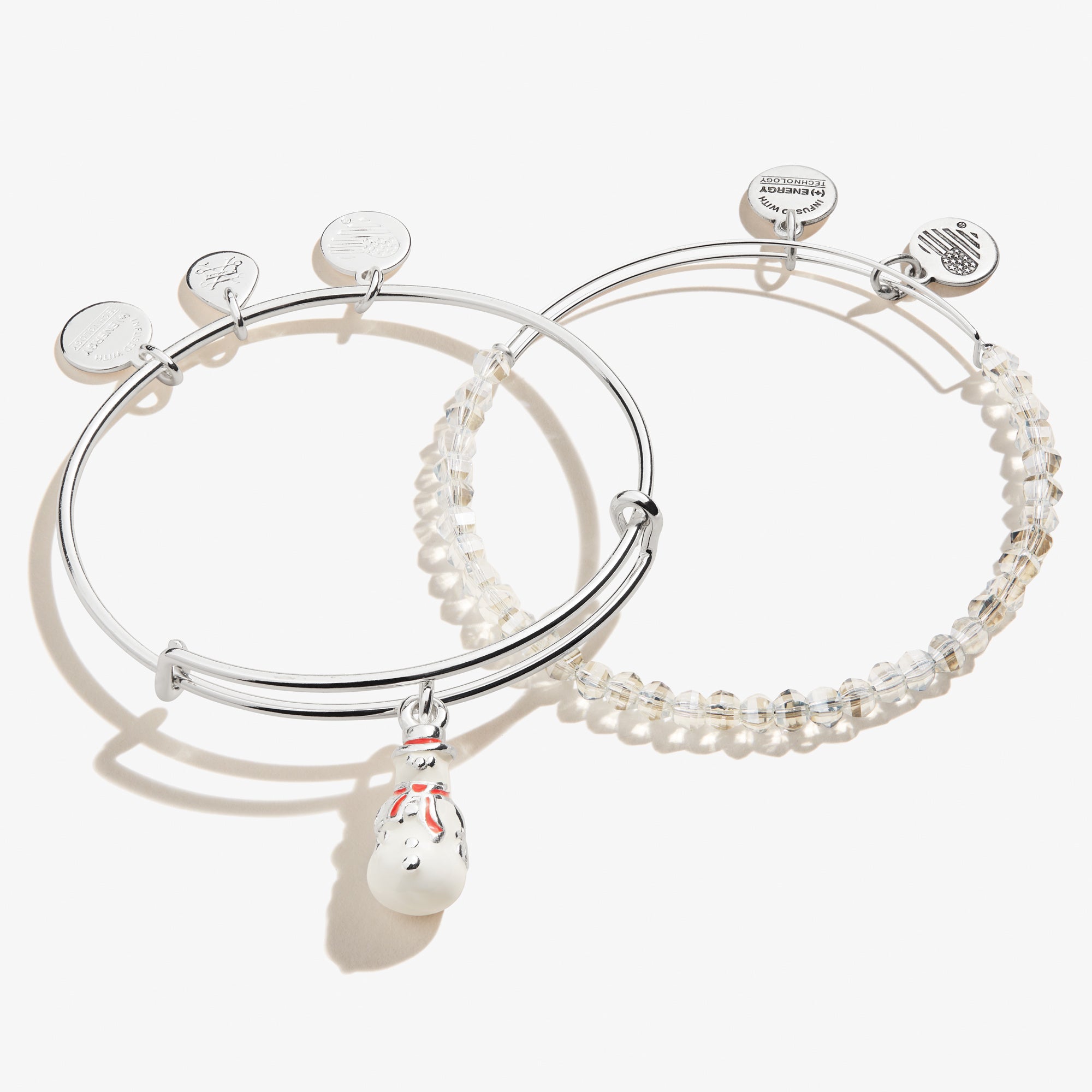 Festive Snowman Beaded Bracelets Set of 2 - Christmas Party Jewelry for Women & Girls - Perfect for Holiday Gifts, Office Parties & Winter Celebrations