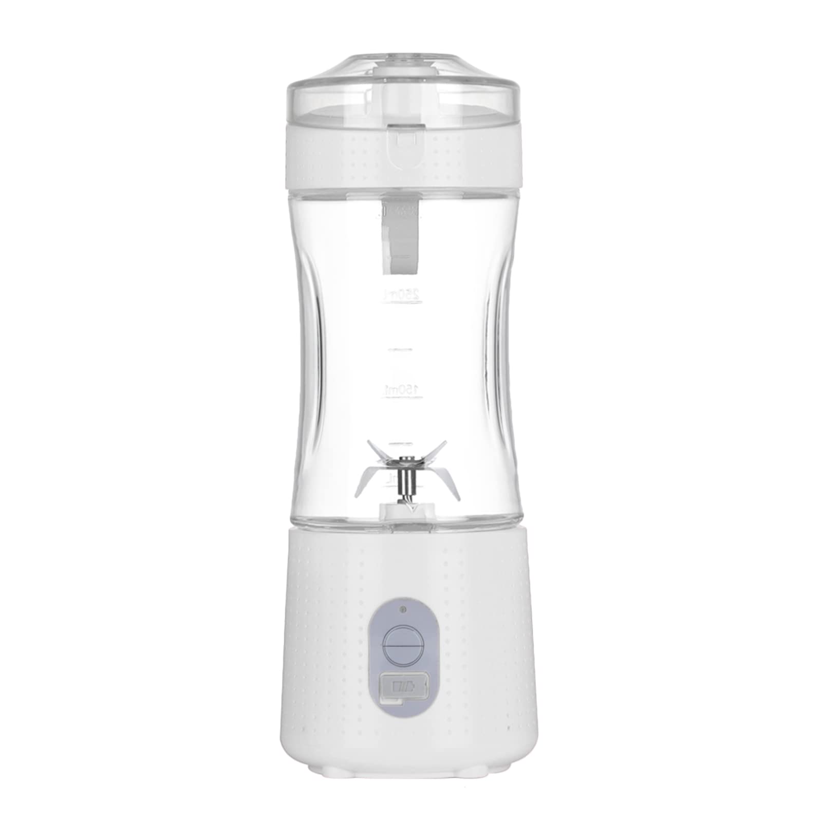 Portable Smoothie Blender - 13oz (380ml) USB Rechargeable Personal Blender with 6 Blades, Mini Juicer Cup for Fresh Fruits & Shakes - Perfect for Home, Travel, Gym & Outdoor Activities - White