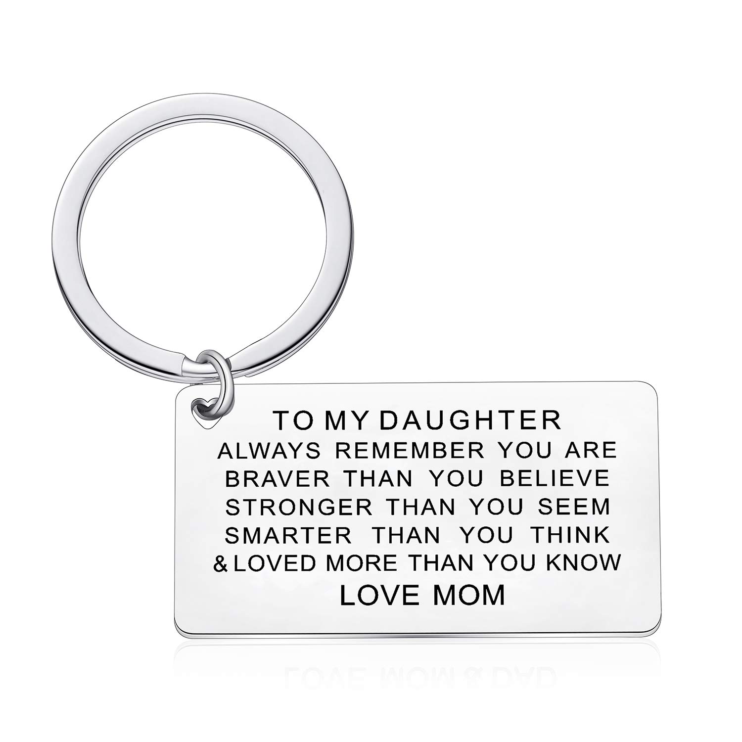 Inspirational Keychain Gifts for Daughter & Son - Graduation Birthday Christmas - Mom & Dad Love Tokens for Daily Motivation