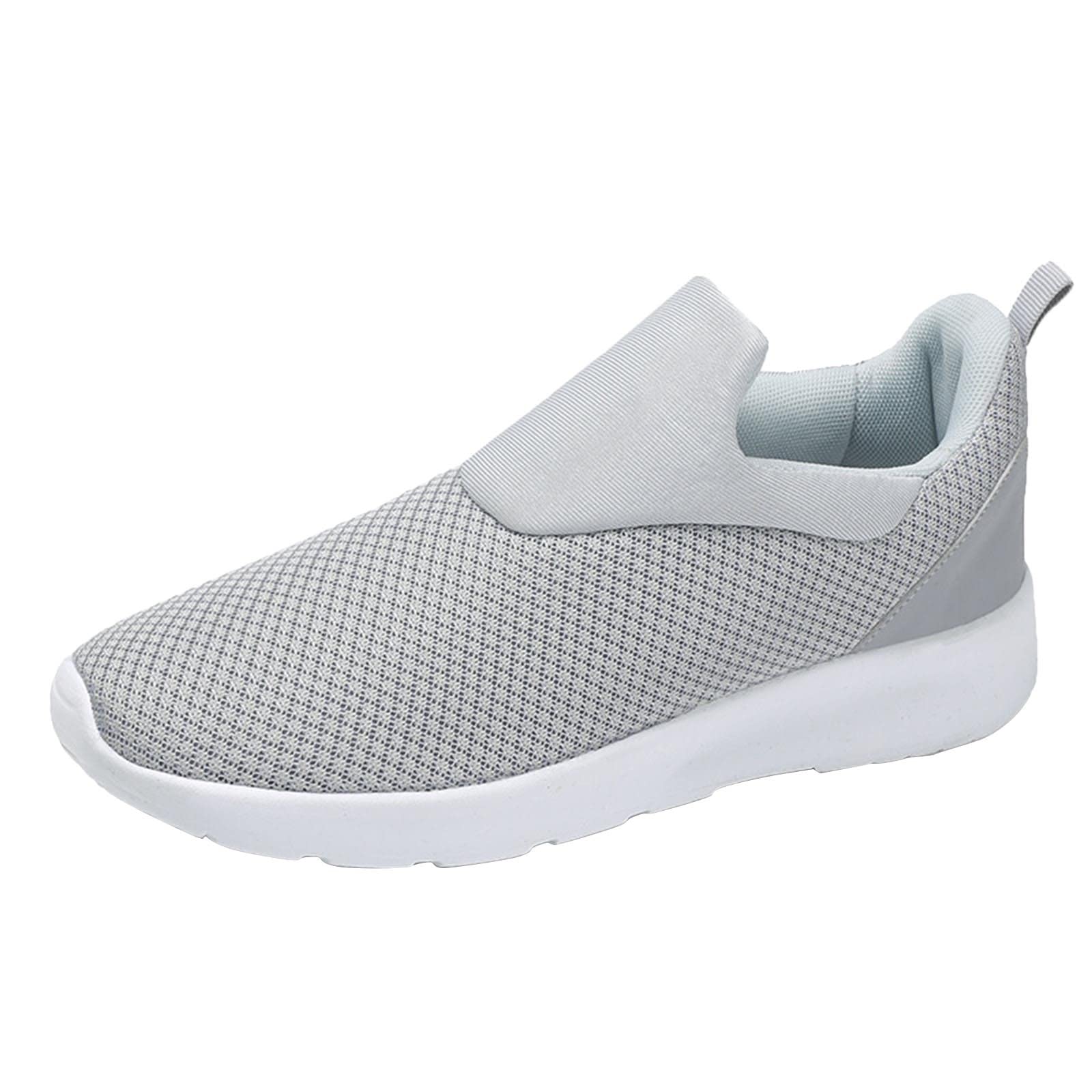 **Non-Slip Men's Sneakers for Restaurant Workers - Lightweight Slip-On Shoes for Summer, Wide Width & Comfortable - Perfect for Casual Running, Walking & Work**    *(Use Case: Ideal for chefs, waiters, nurses, and anyone needing slip-resistant, breathable shoes for long shifts or daily wear.)*