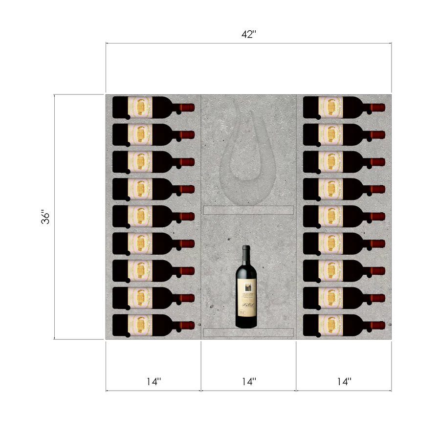 Blue Grouse THE WINE BAR MINI VINdustry Wine Wall - Premium Wine Storage Rack for Home Bars, Restaurants & Wine Cellars - Perfect for Displaying Wine Bottles in Style