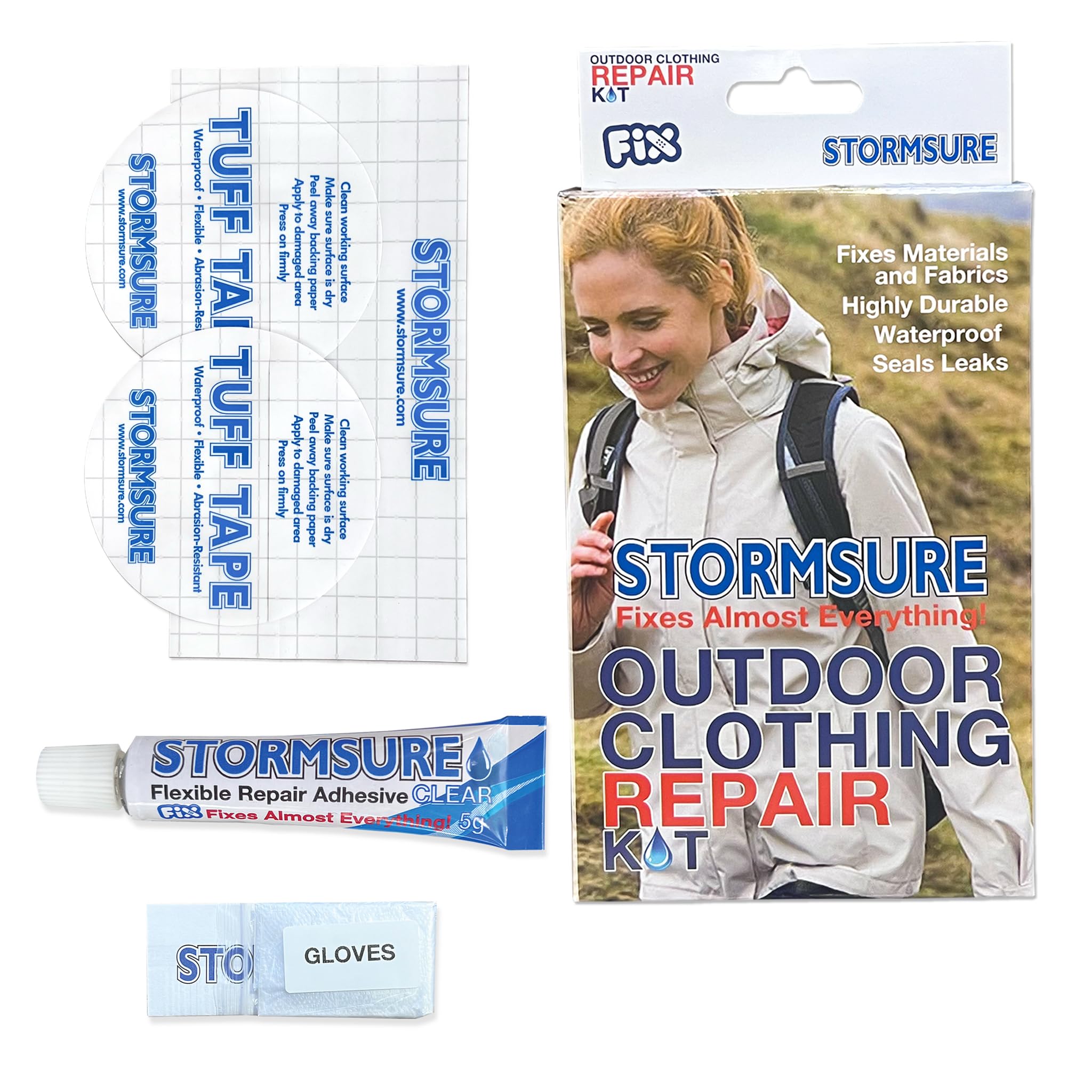 Stormsure Outdoor Clothing Repair Kit - Waterproof & Durable Fix for Jackets, Tents & Gear | Perfect for Hiking, Camping & Outdoor Adventures