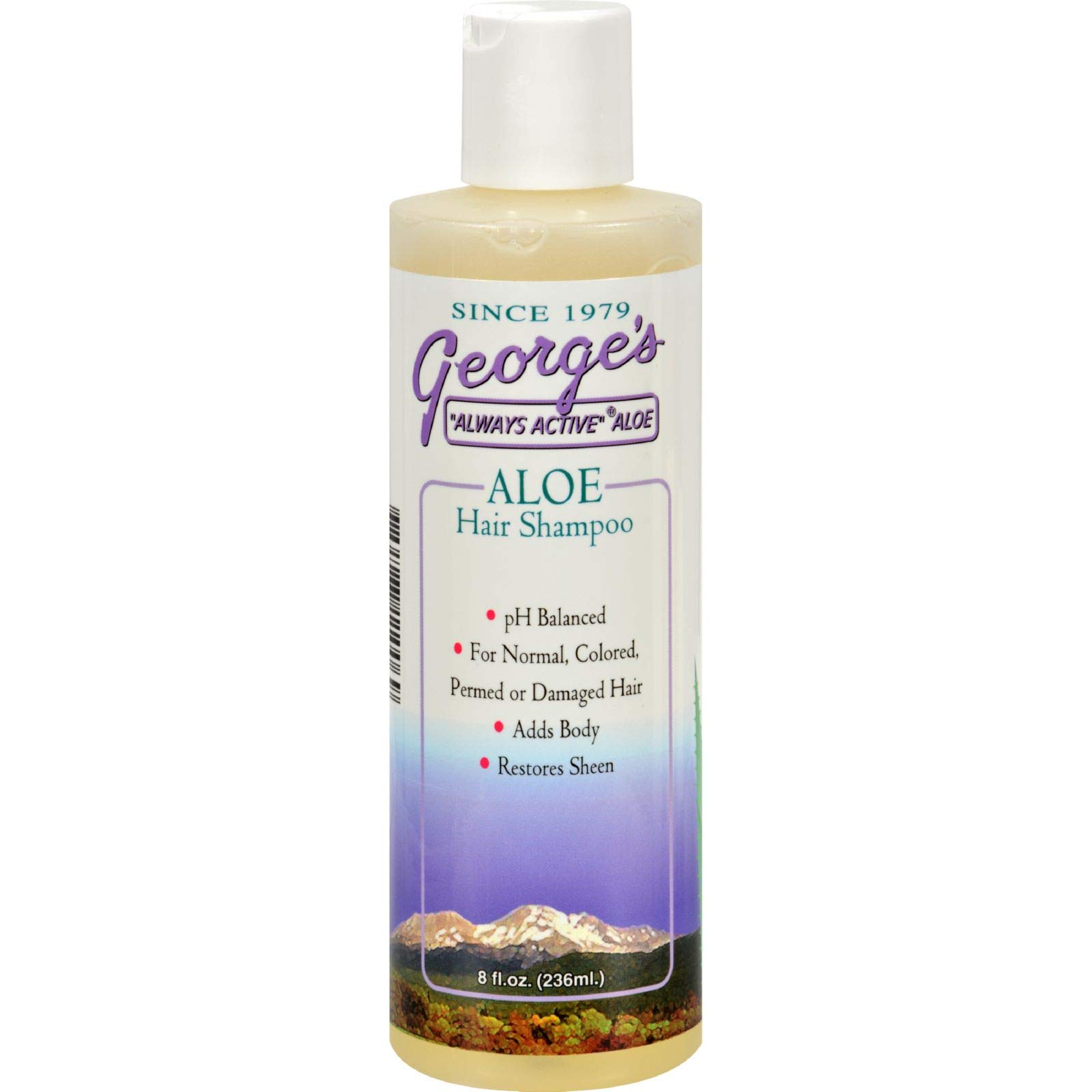 Georges Aloe Shampoo 8oz (8 Ounce) - Natural Hair Care for Dry & Damaged Hair - Perfect for Daily Use & Scalp Hydration