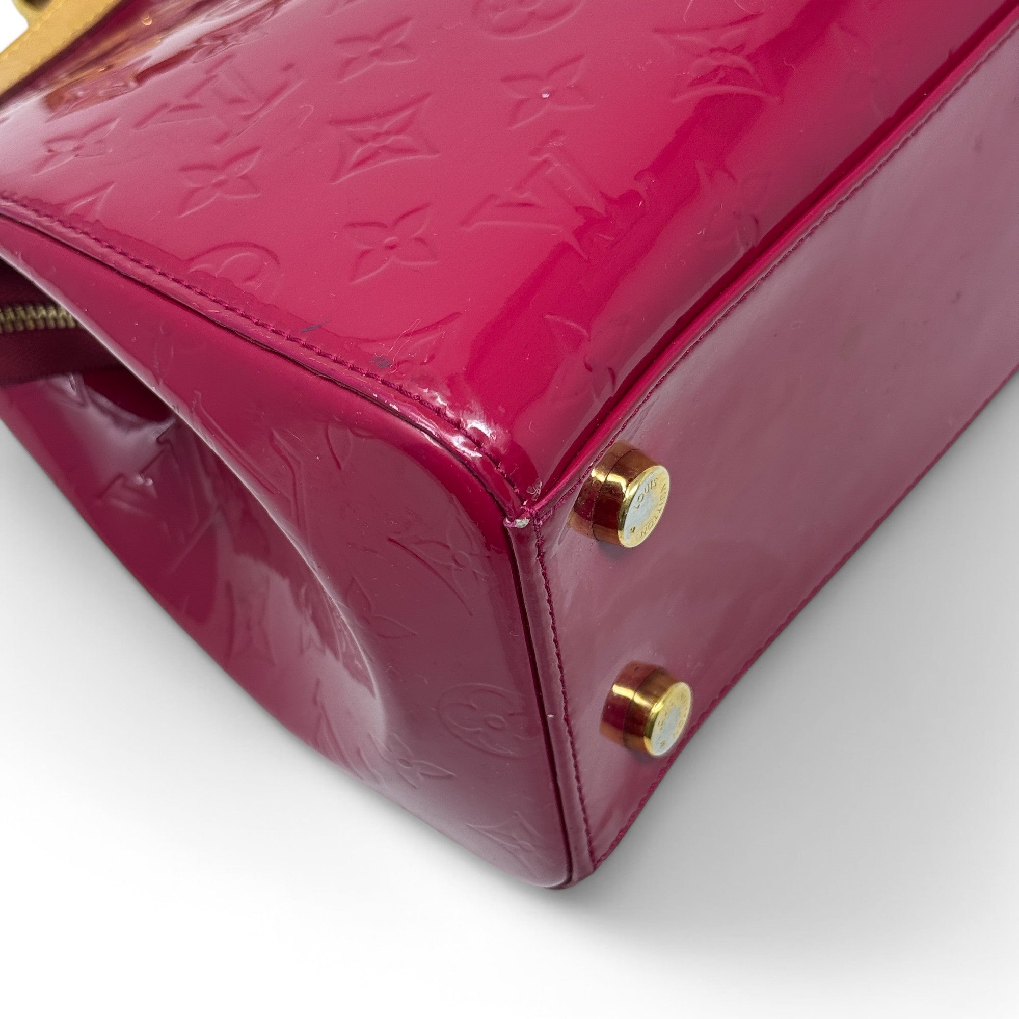 Authentic Louis Vuitton Rose Indien Vernis Brea MM Handbag - Luxury Leather Shoulder Bag for Women | Perfect for Office, Evening Events & Travel Accessories