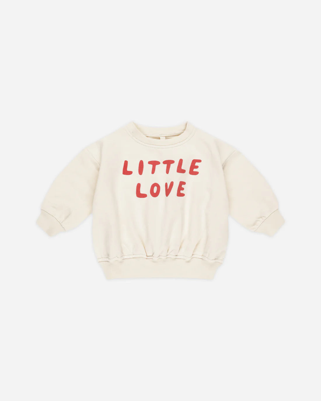 Rylee & Cru Cozy Relaxed Fleece Sweatshirt for Kids - Soft & Warm Pullover with Little Love Print - Perfect for Playdates, School & Casual Outings