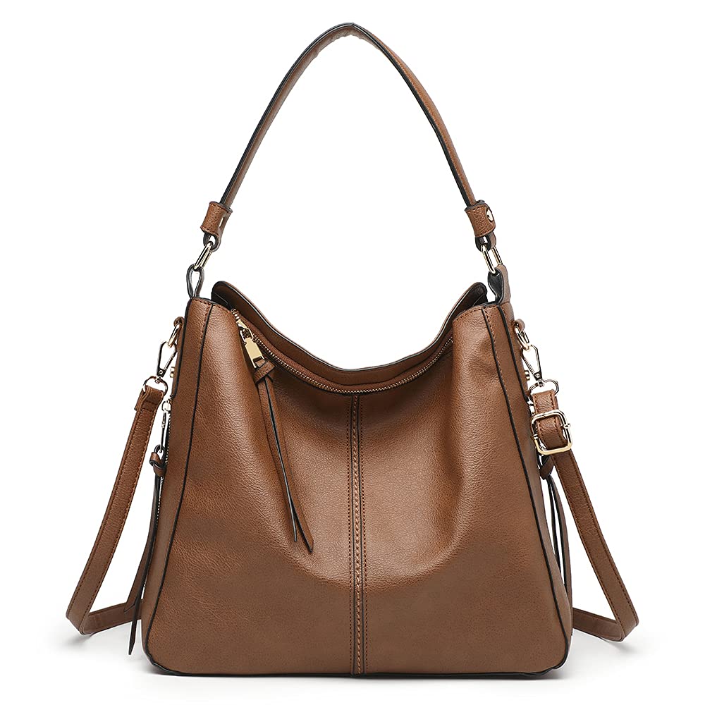 Stylish Vegan Leather Hobo Shoulder Bags for Women - Fashionable Tote & Satchel Handbags for Work, Travel & Everyday Use